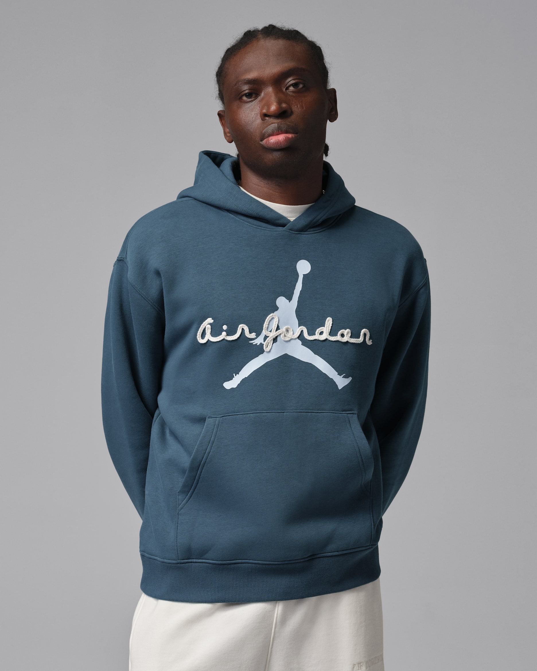 Jordan Brooklyn Fleece Men's Pullover Hoodie - Squadron Blue/Aura