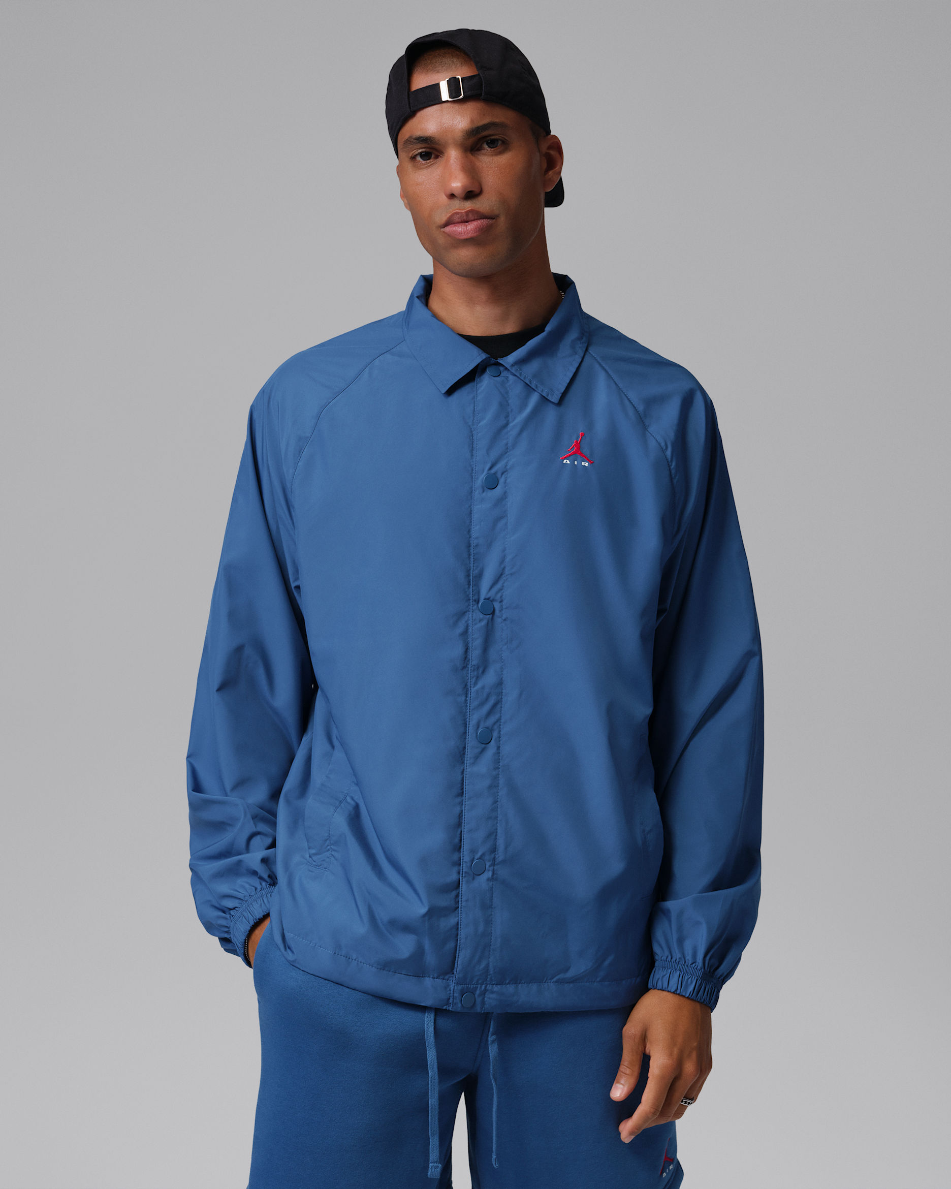 Jordan Brooklyn Men's Coaches Jacket - True Blue/White