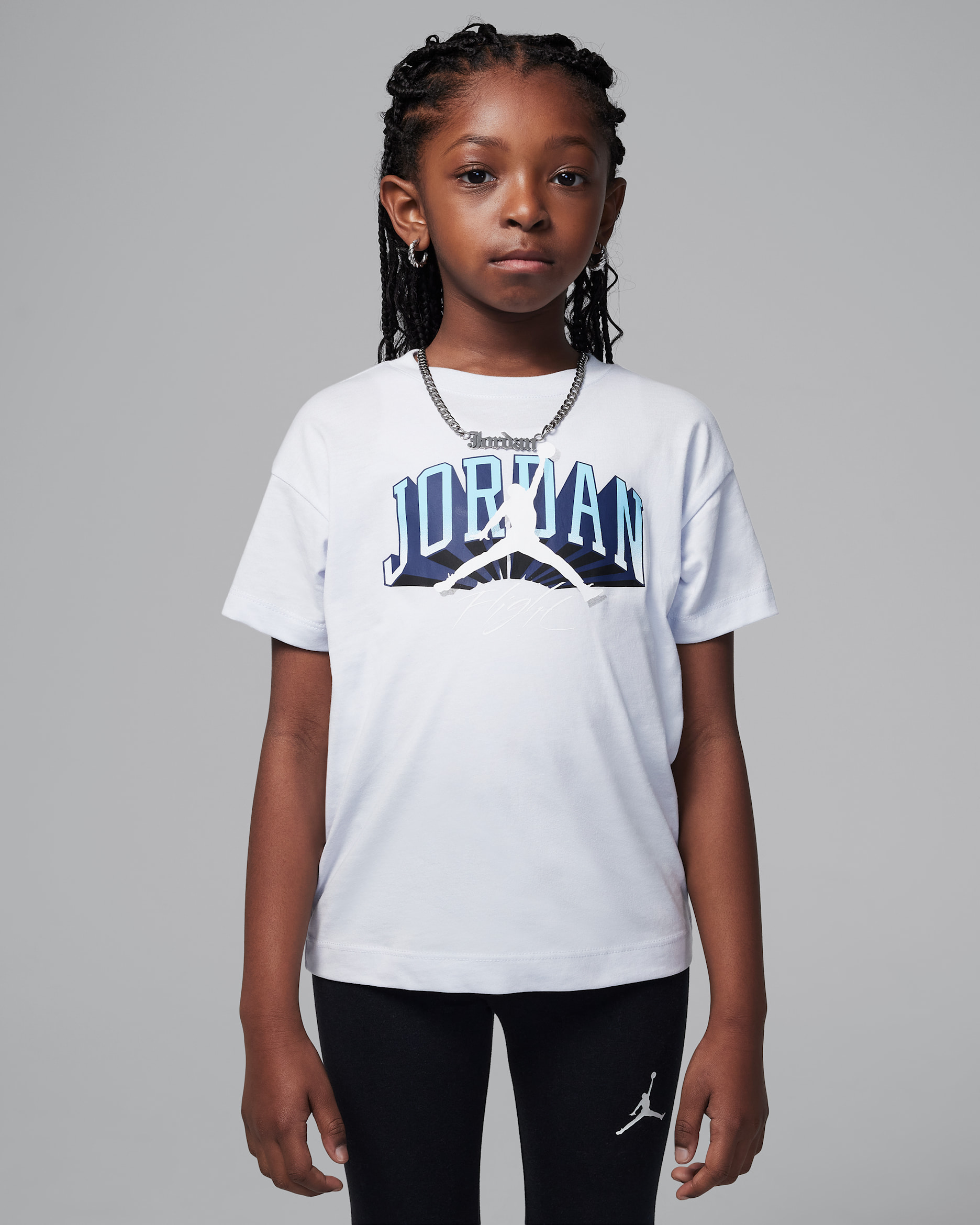 Jordan Little Kids' Push Through Graphic T-Shirt - Football Grey