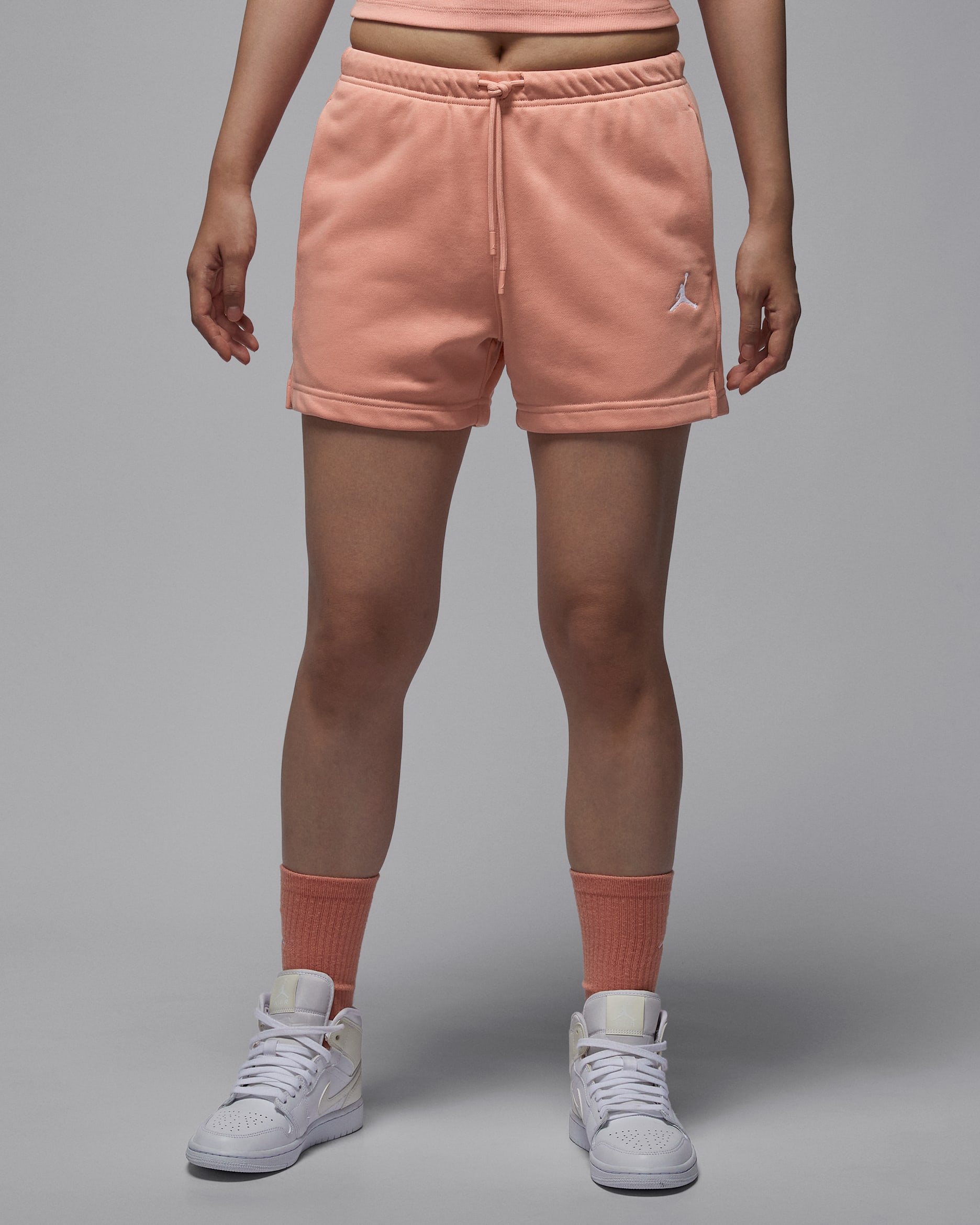 Jordan Brooklyn Fleece Women's Shorts - Light Madder Root/White