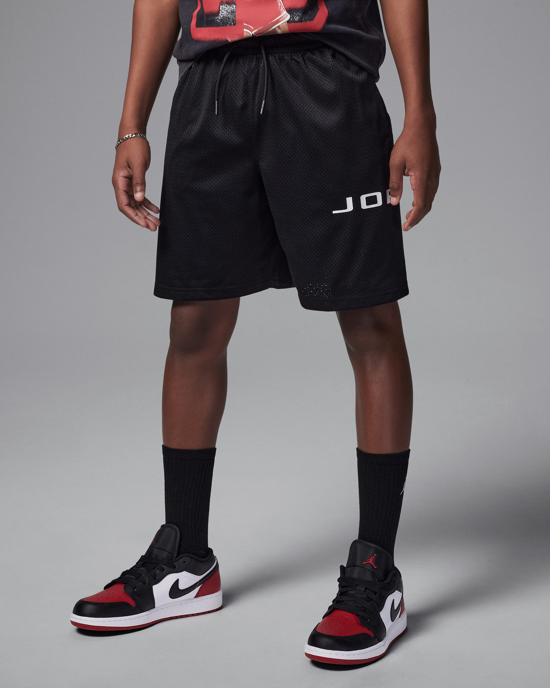 Shorts de malla Baseline para niño talla grande Jordan Dri-FIT - Negro