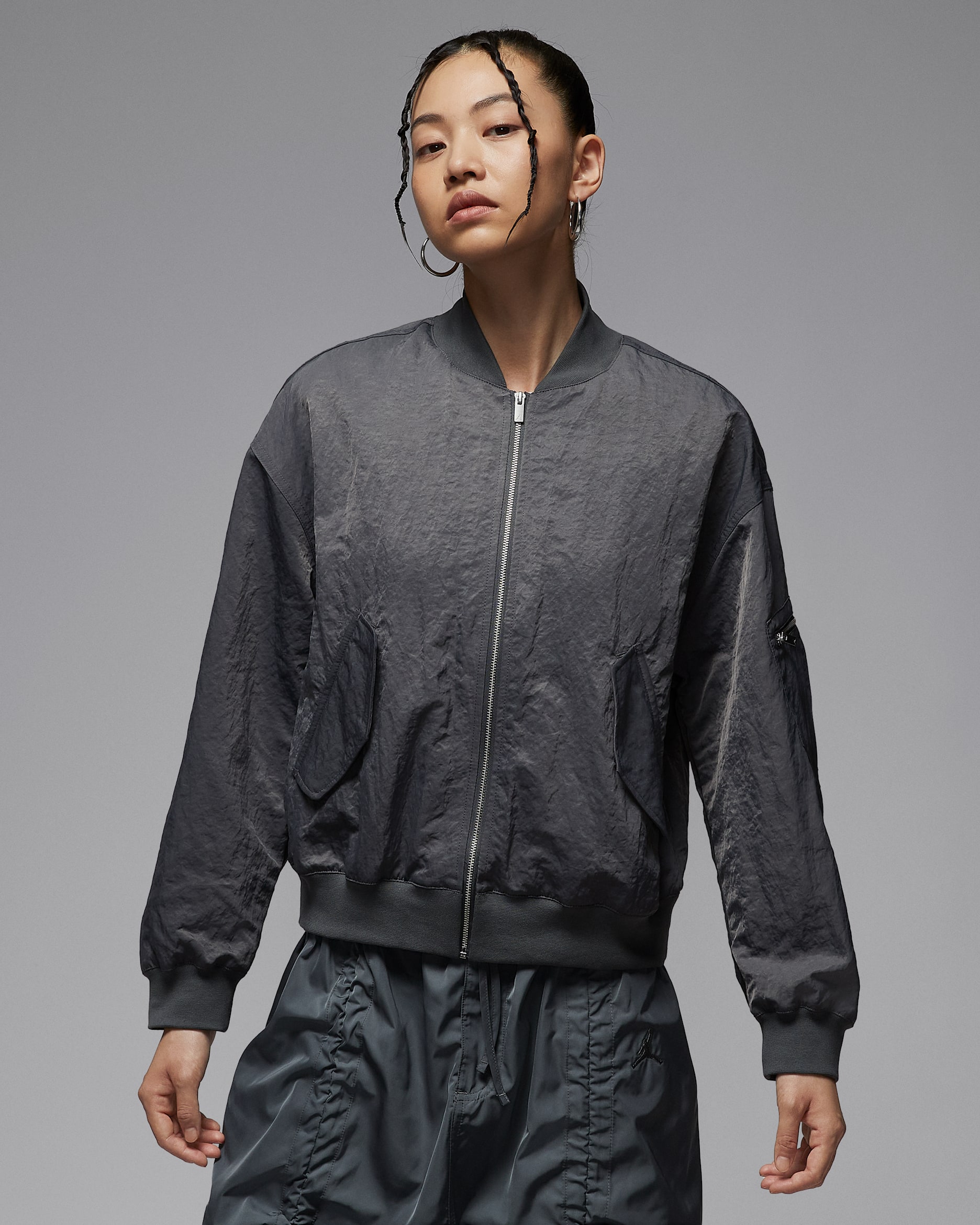 Jordan Flight Renegade Women's Jacket - Iron Grey/Light Smoke Grey