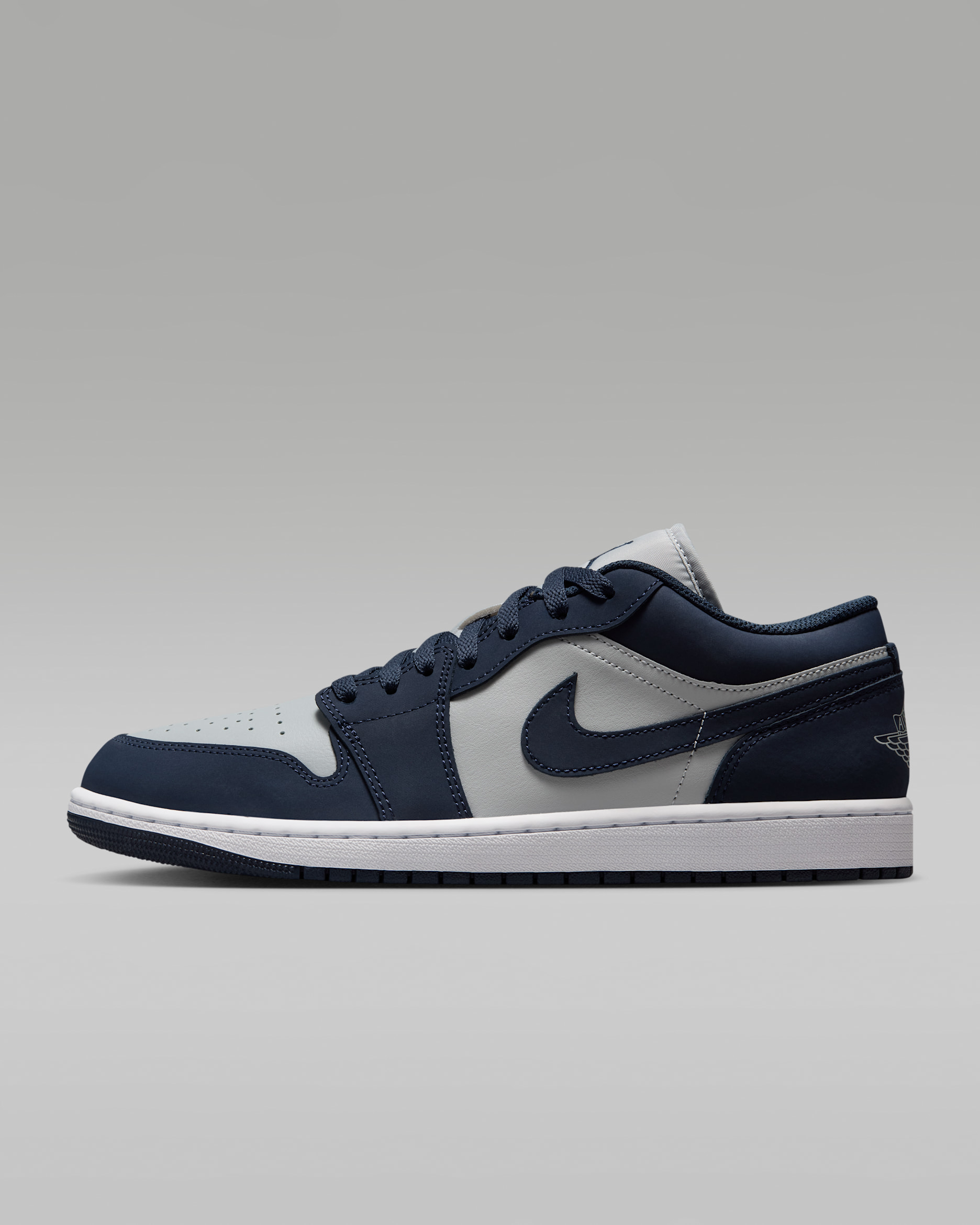 Air Jordan 1 Low Men's Shoes - Obsidian/Grey Fog/Pink Foam/Obsidian
