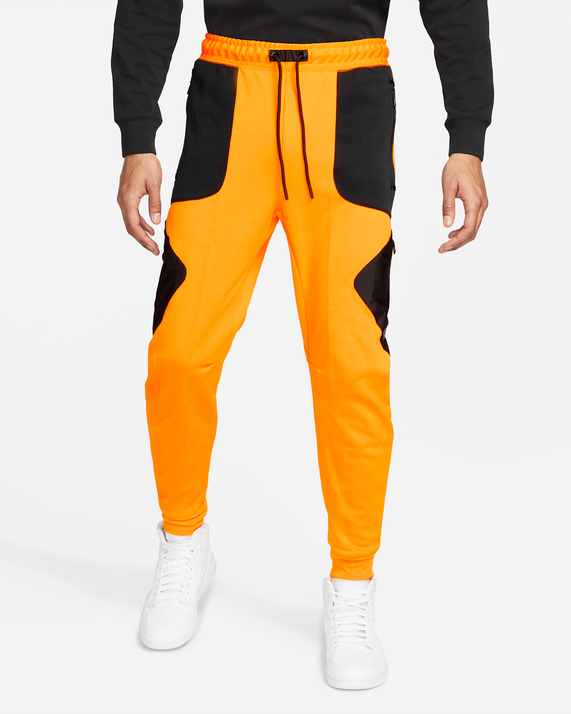 Jordan x Zion Men's Trousers - Orange Peel/Black