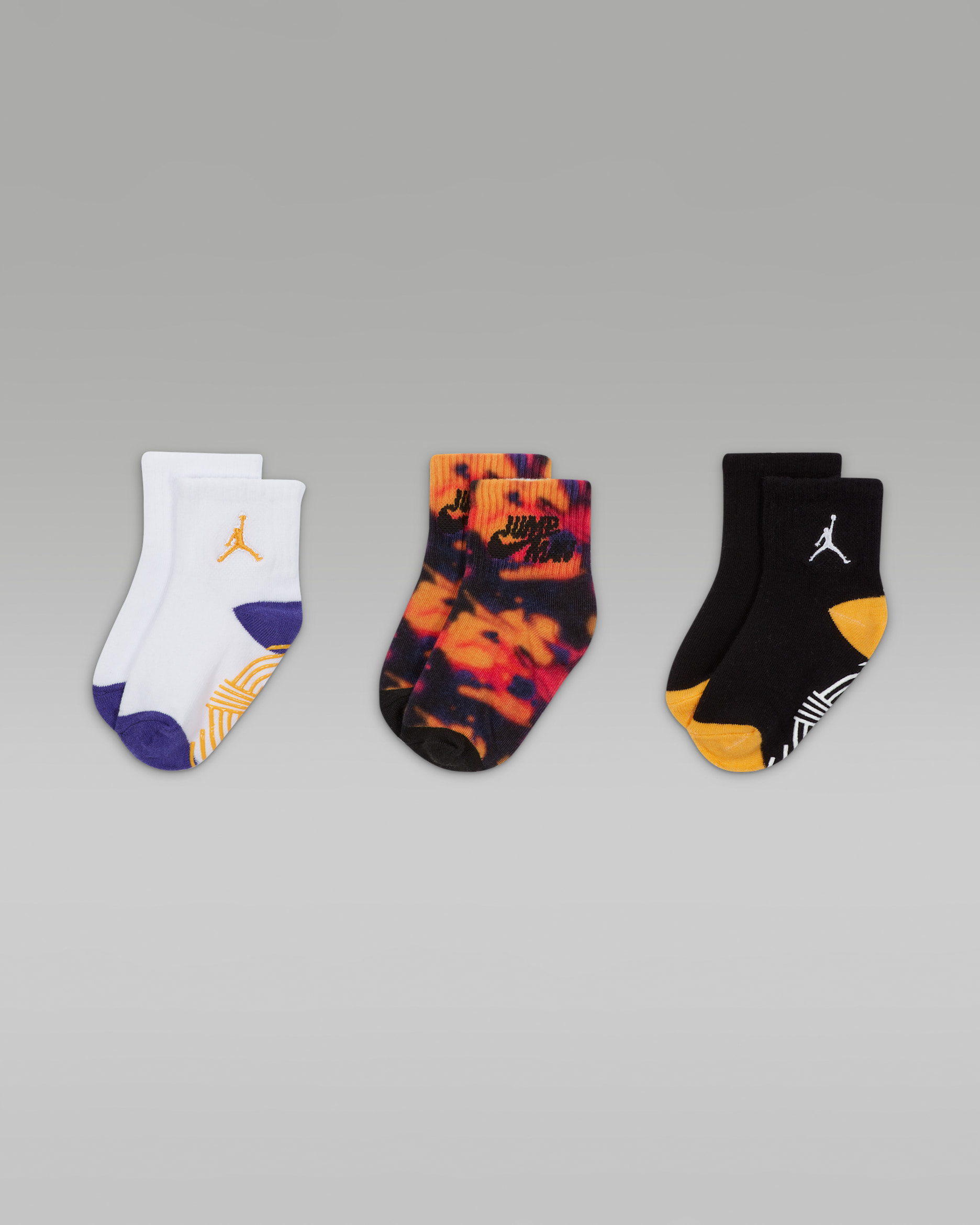 Conjunto de calcetines antideslizantes Jordan MVP (3 pares) para bebé e infantil (12 a 24 meses) - Concordia oscuro