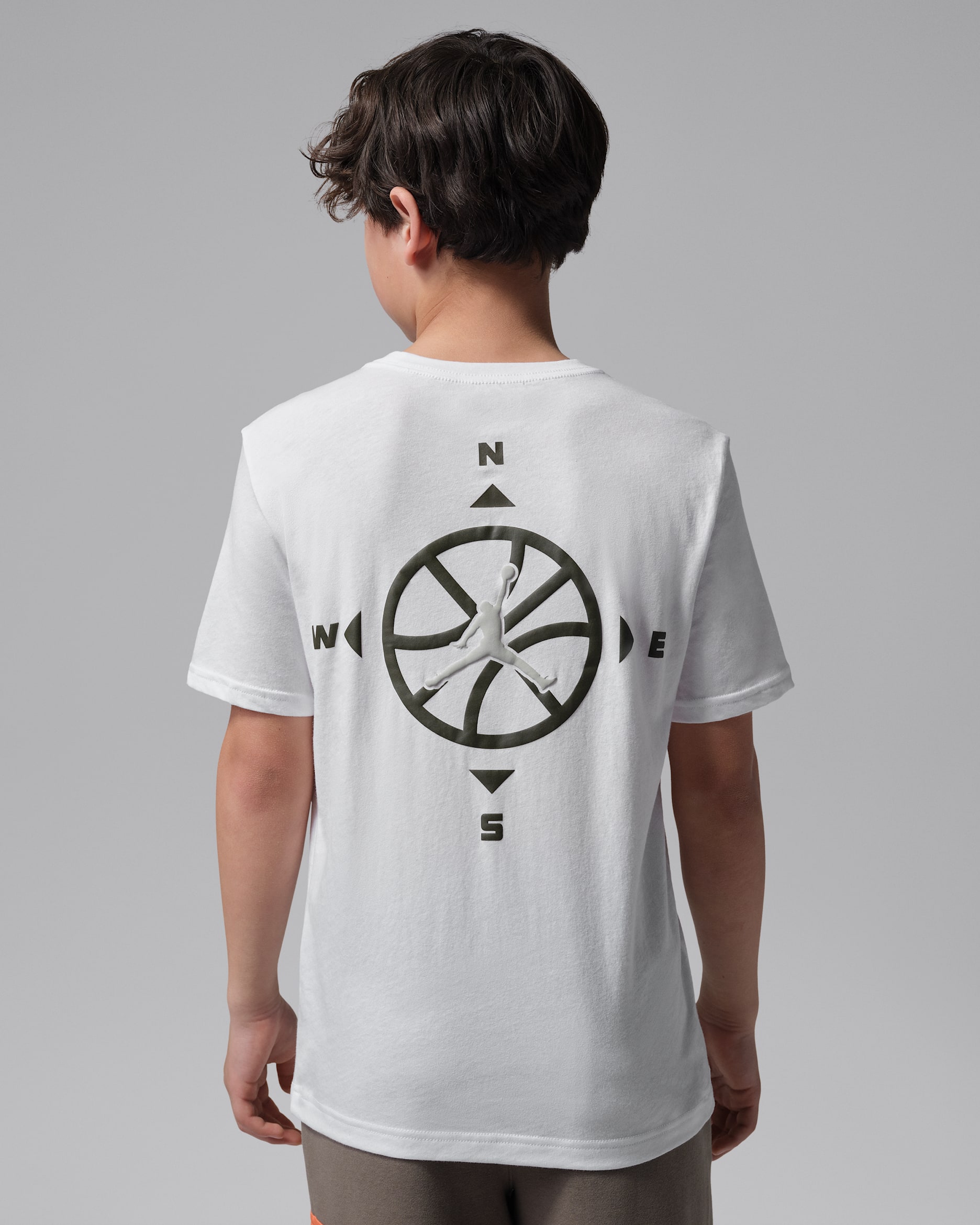 Jordan Older Kids' Jumpman Compass T-Shirt - White