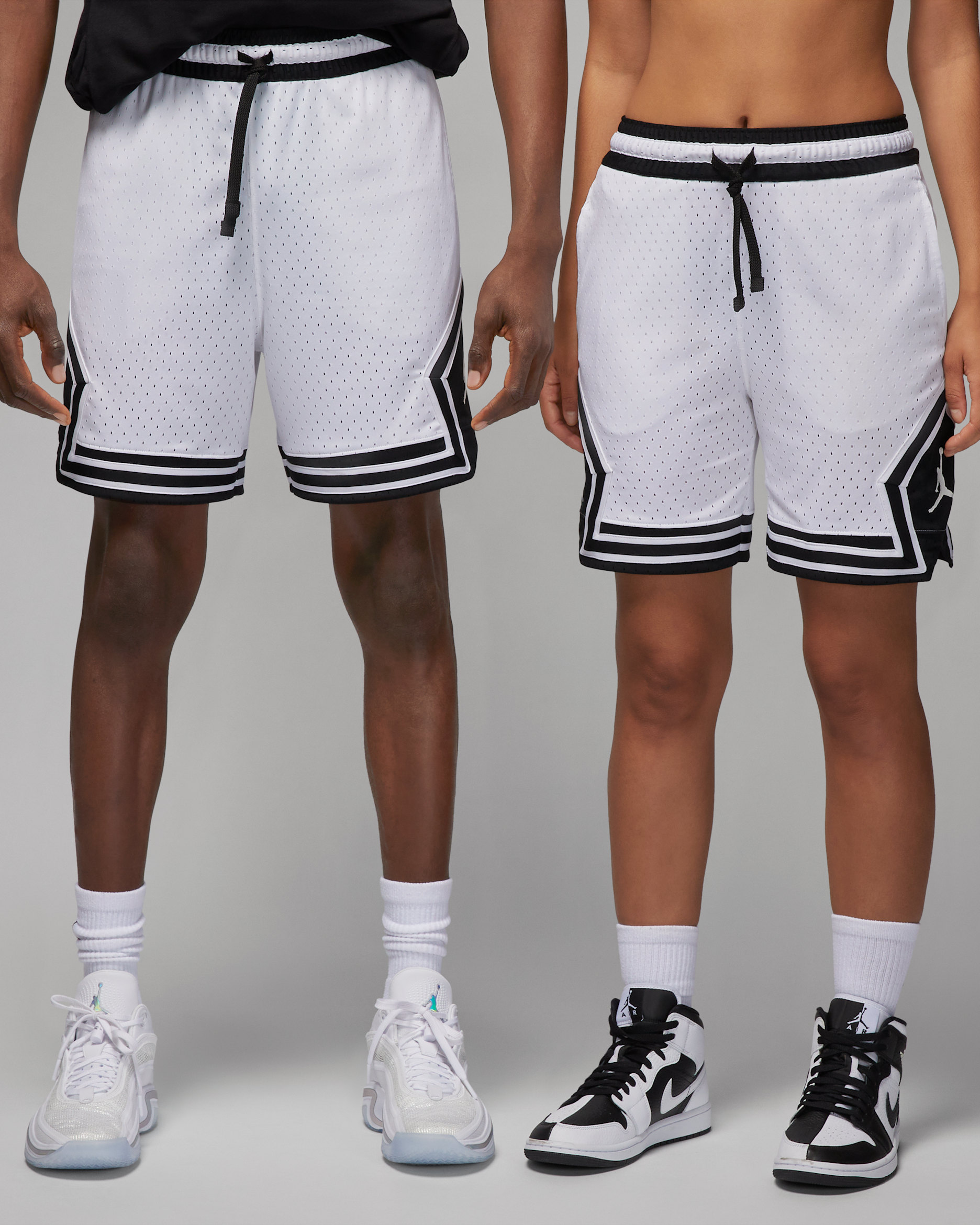 Jordan Dri-FIT Sport Diamond Shorts - White/Black/White/White