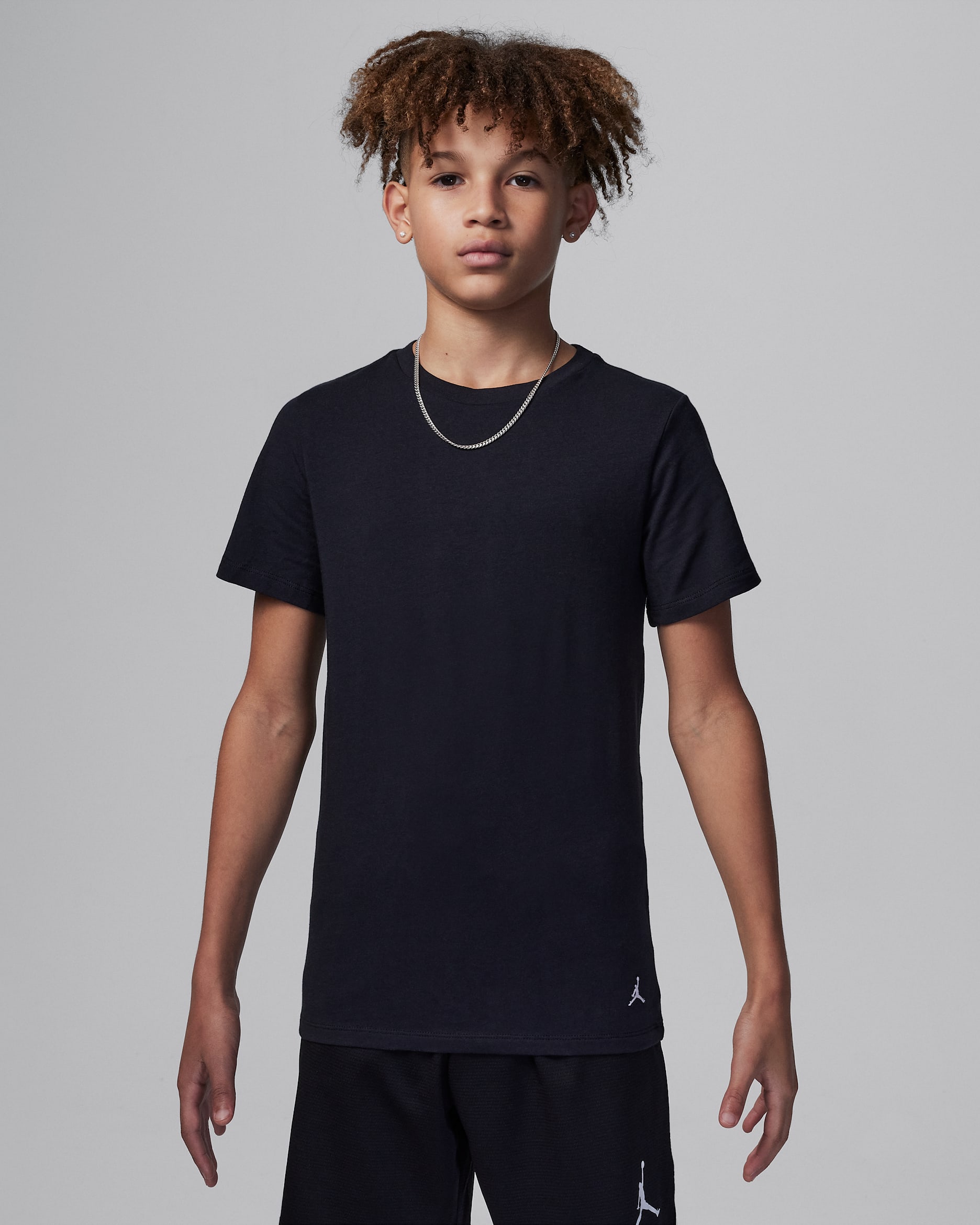 Playeras Flight Base para niños talla grande (paquete de 2) Jordan - Negro