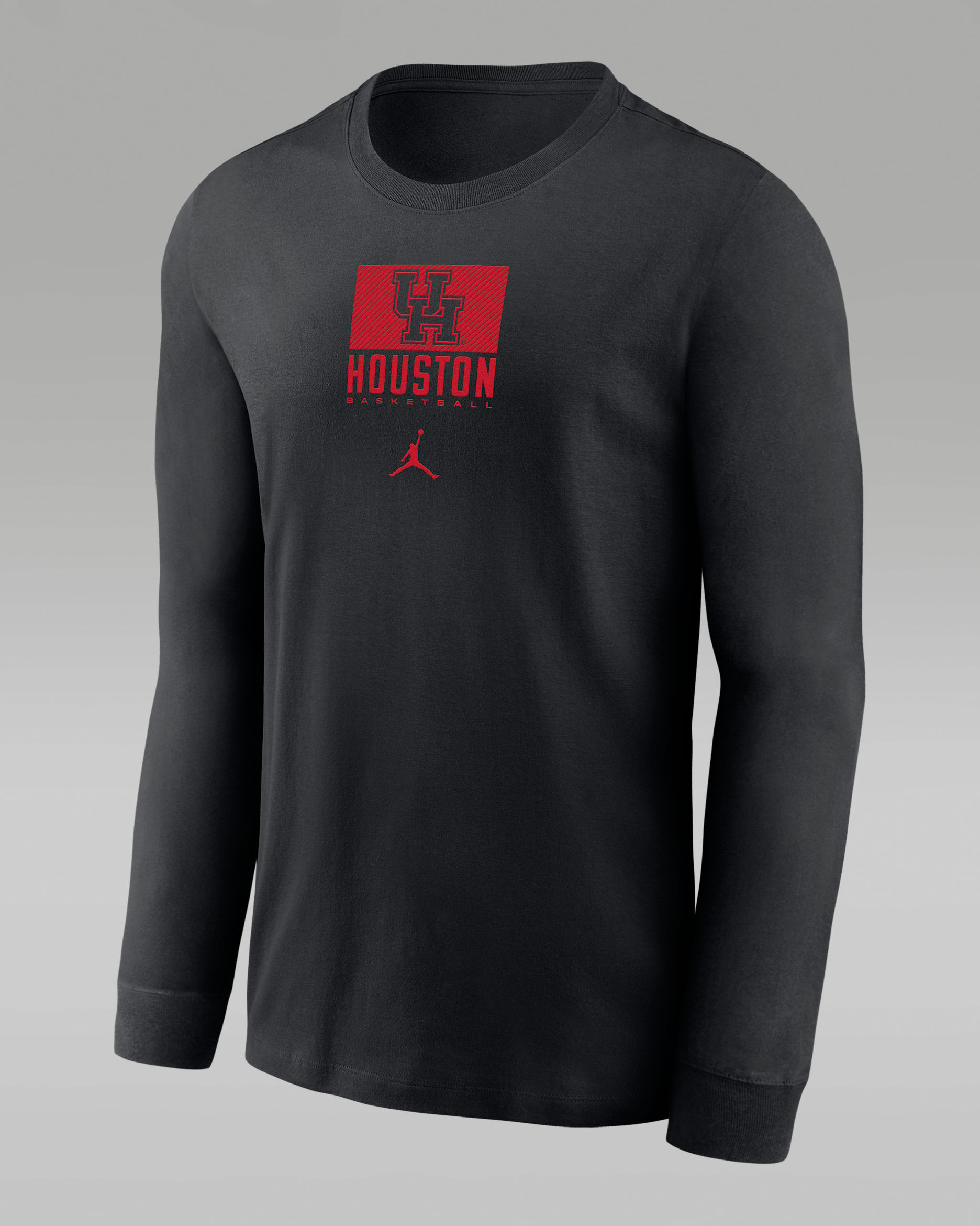 Houston Basketball Legend Men's Jordan Brand Dri-FIT College Long-Sleeve T-Shirt - Black