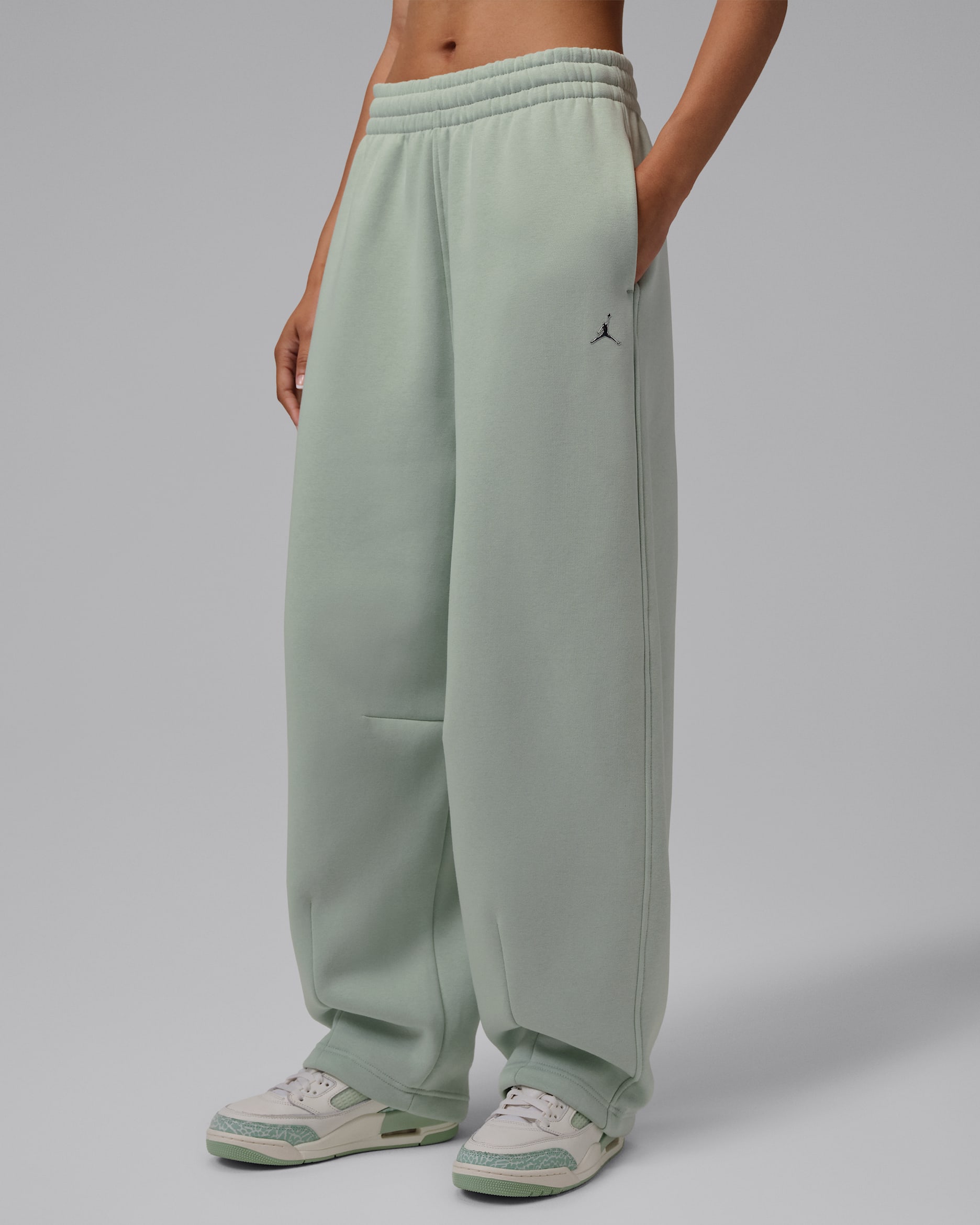 Pants de pierna ancha para mujer Jordan Brooklyn - Escarcha pistacho