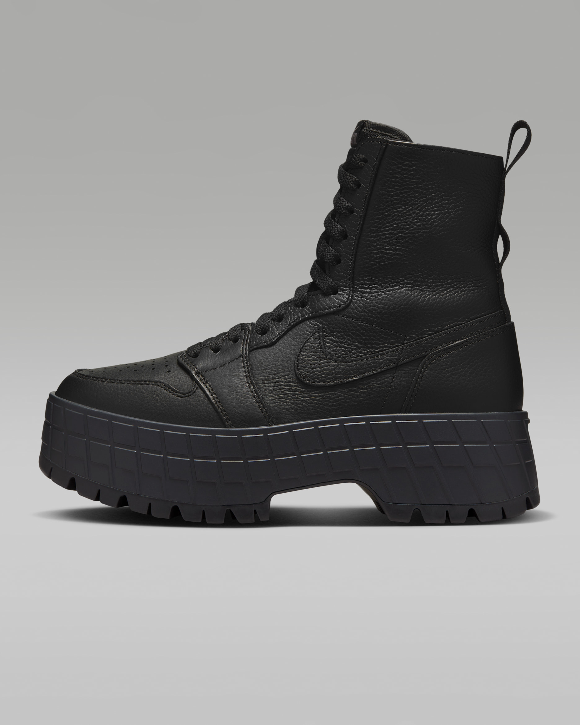 Air Jordan 1 Brooklyn Women's Boot - Black/Black/Flat Pewter