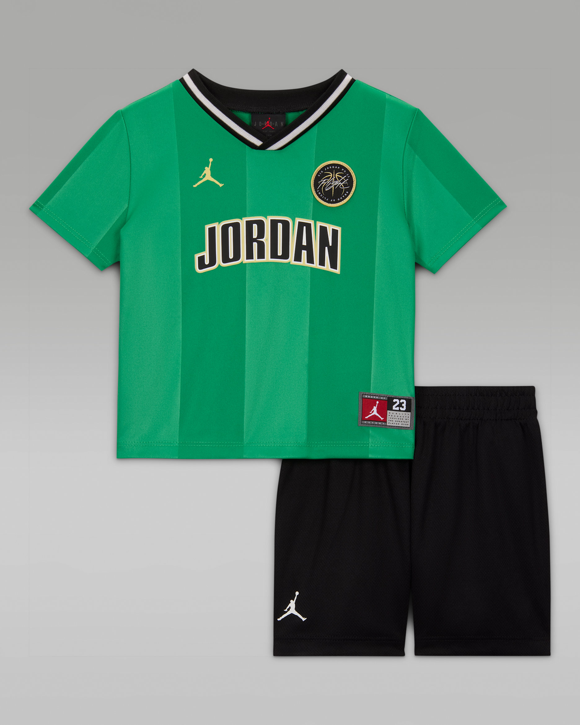 Ensemble maillot de sport et short en mesh Jordan pour bébé - Noir/Lucky Green