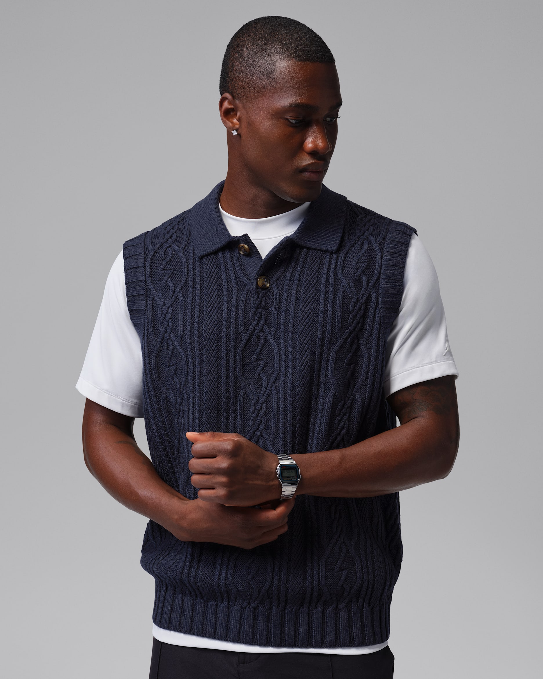 Jordan Sport Men's Golf Sleeveless Jumper - Obsidian