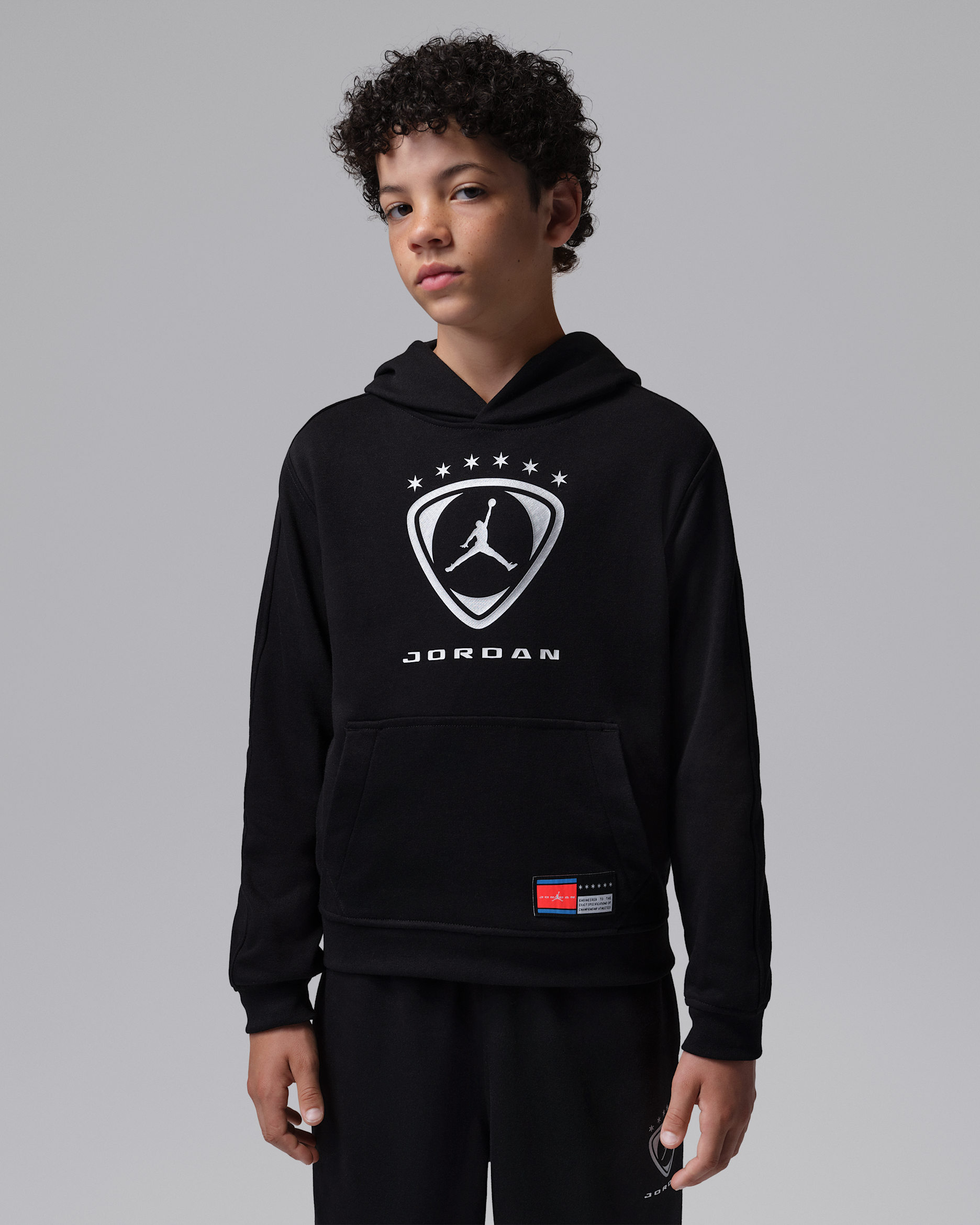 Sweat à capuche Football Club Jordan pour pré-ado - Noir