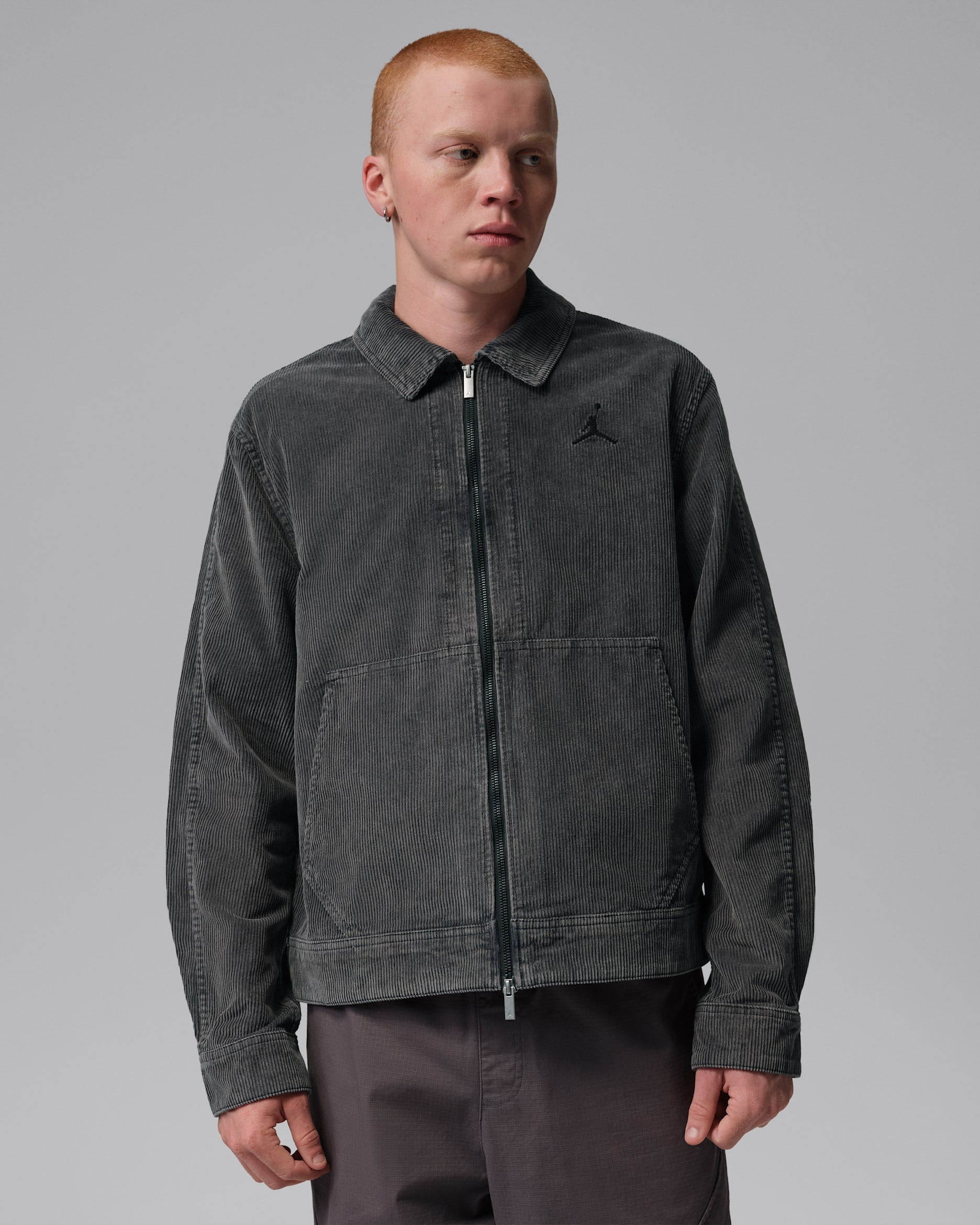 ジョーダン フライト メンズ コーデュロイ チョア ジャケット - ブラック/ブラック