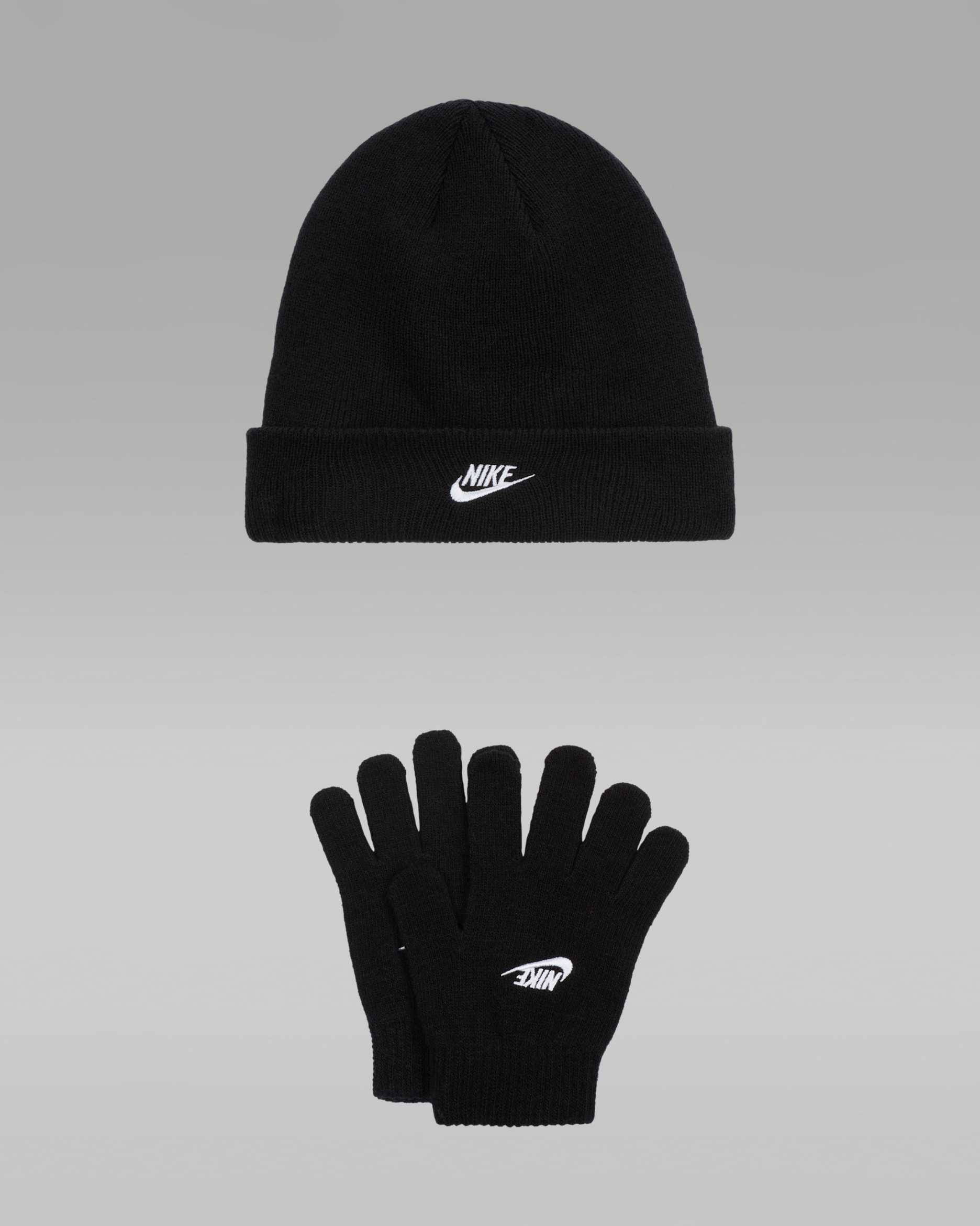 Nike Set aus Club-Mütze und -Handschuhen für jüngere Kinder - Schwarz