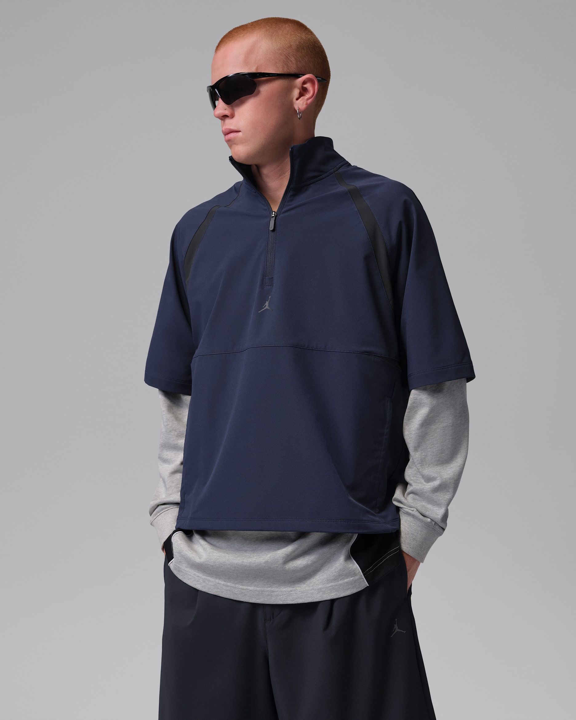 Playera cortavientos de golf Dri-FIT para hombre Jordan - Obsidiana/Negro/Negro