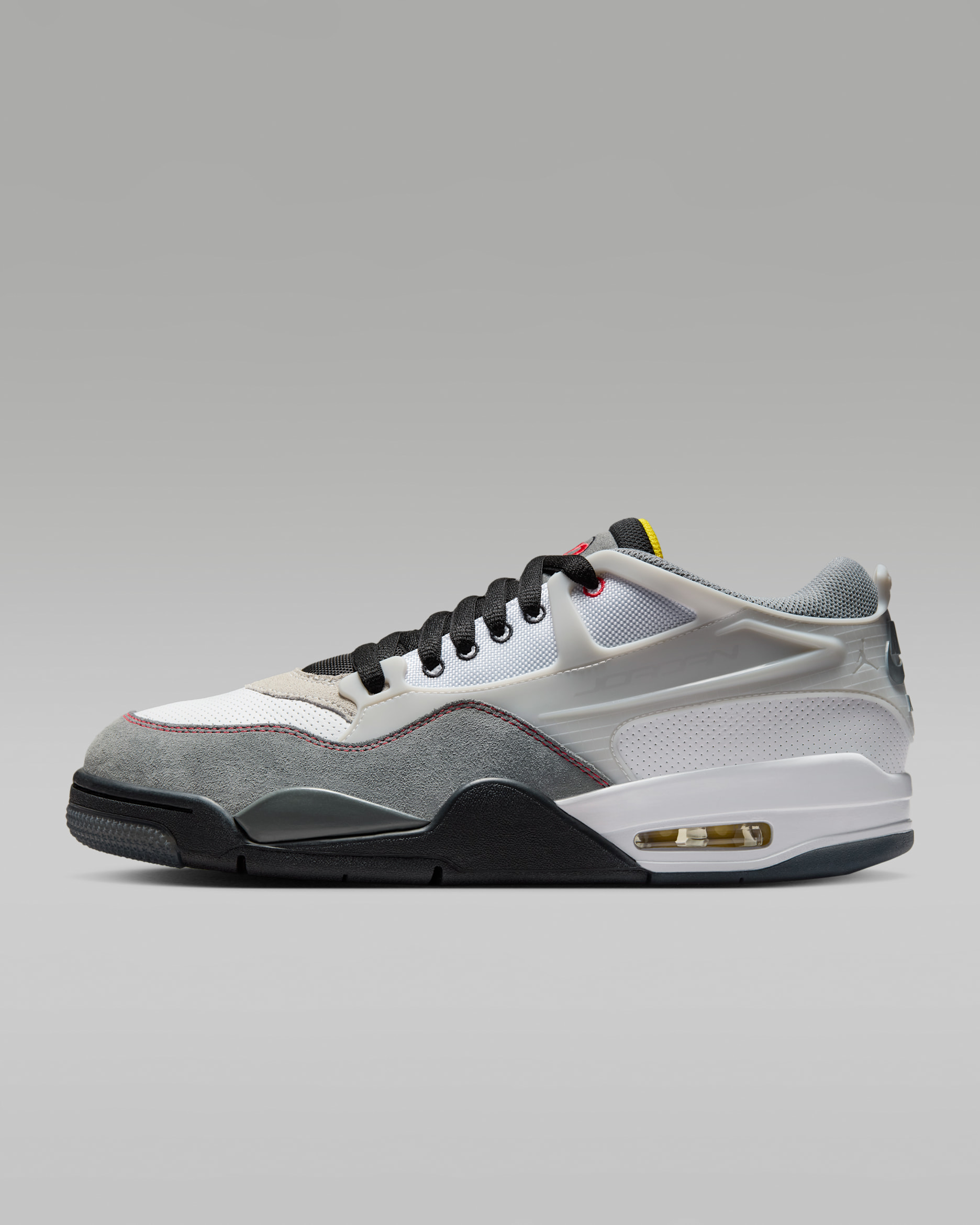 Air Jordan 4 RM Premium Men's Shoes - White/Black/Smoke Grey/Fire Red