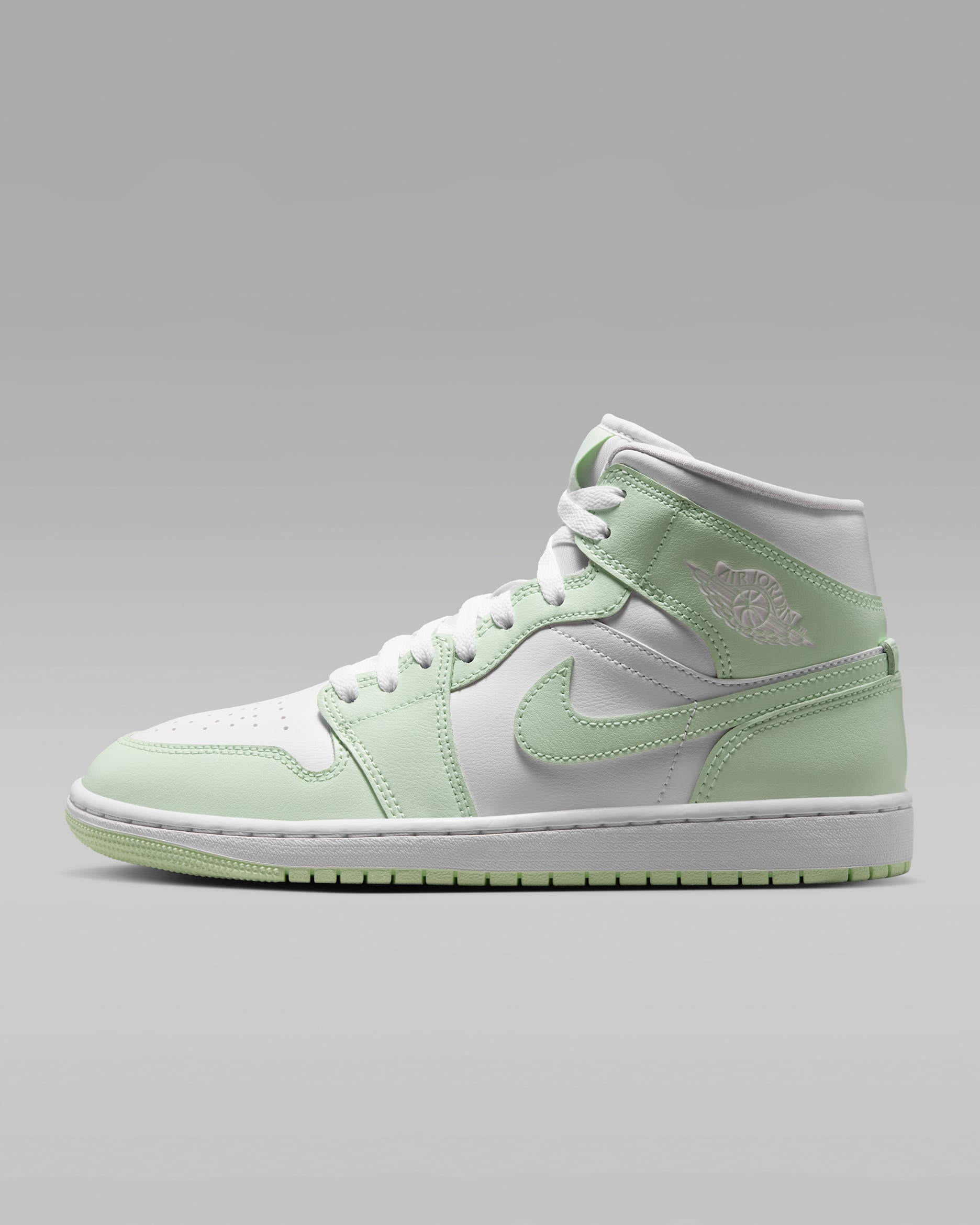 Air Jordan 1 Mid Women's Shoes - White/Volt Tint