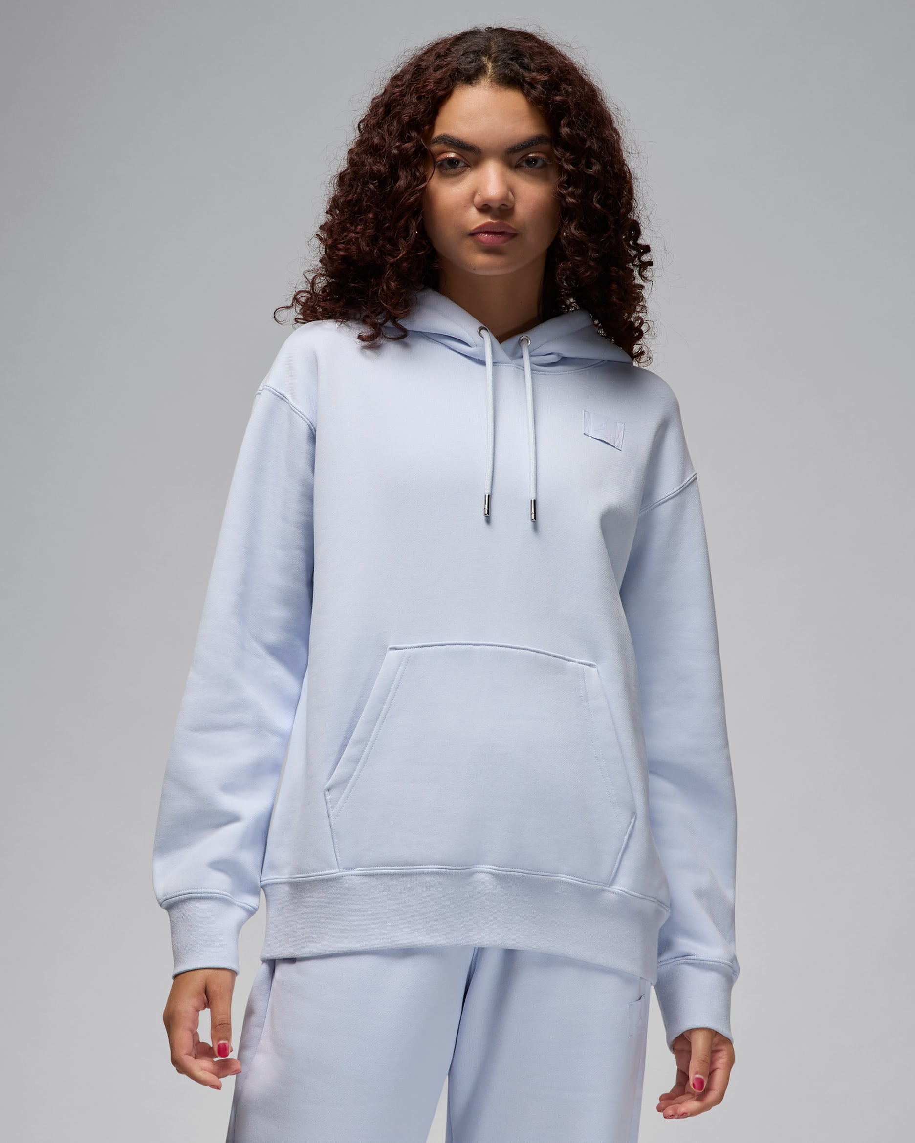 Jordan Flight Fleece Women's Satin-Lined Pullover Hoodie - Football Grey