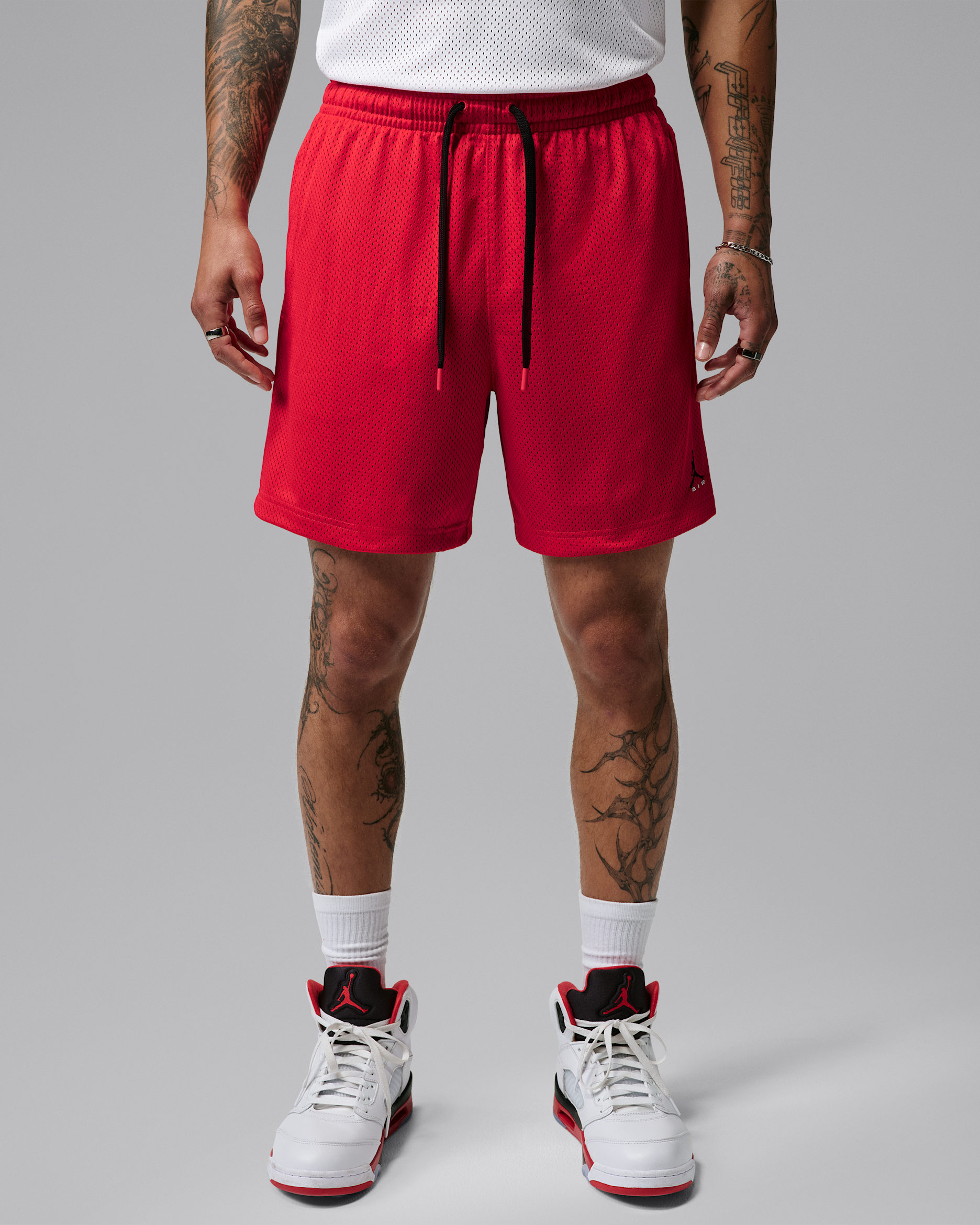 Jordan Brooklyn Men's Mesh Shorts - University Red/Black