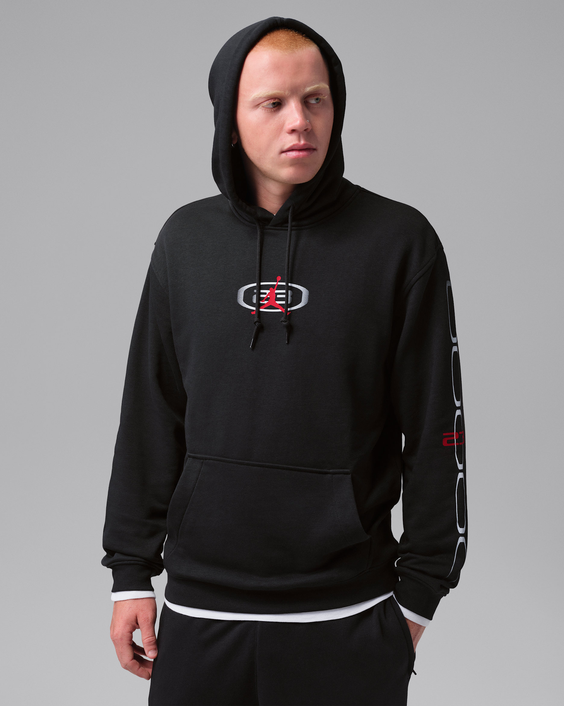 Sudadera con gorro sin cierre de tejido Fleece Dri-FIT para hombre Jordan Sport Crossover - Negro