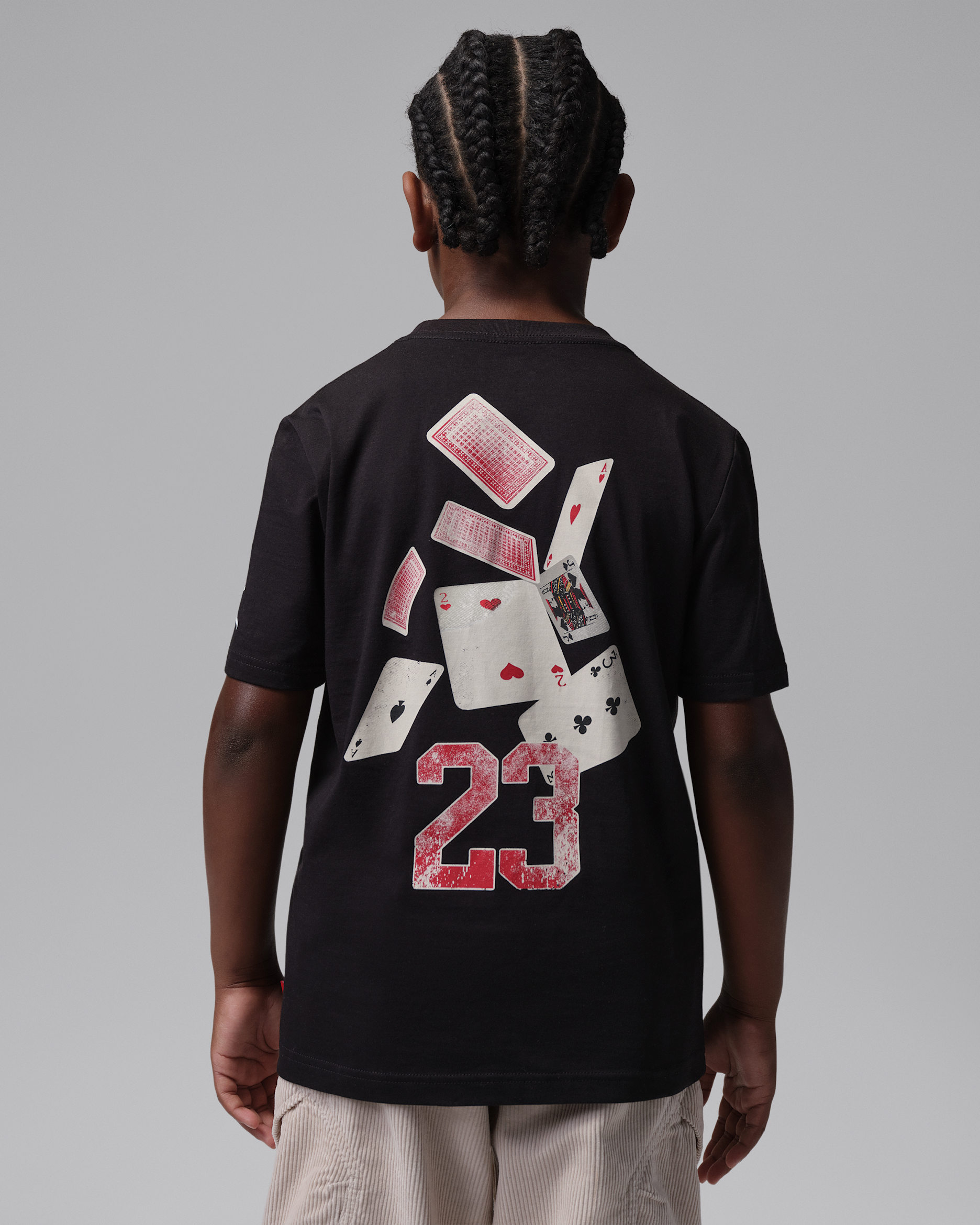 Jordan Big Kids' 23 Card Pickup T-Shirt - Black