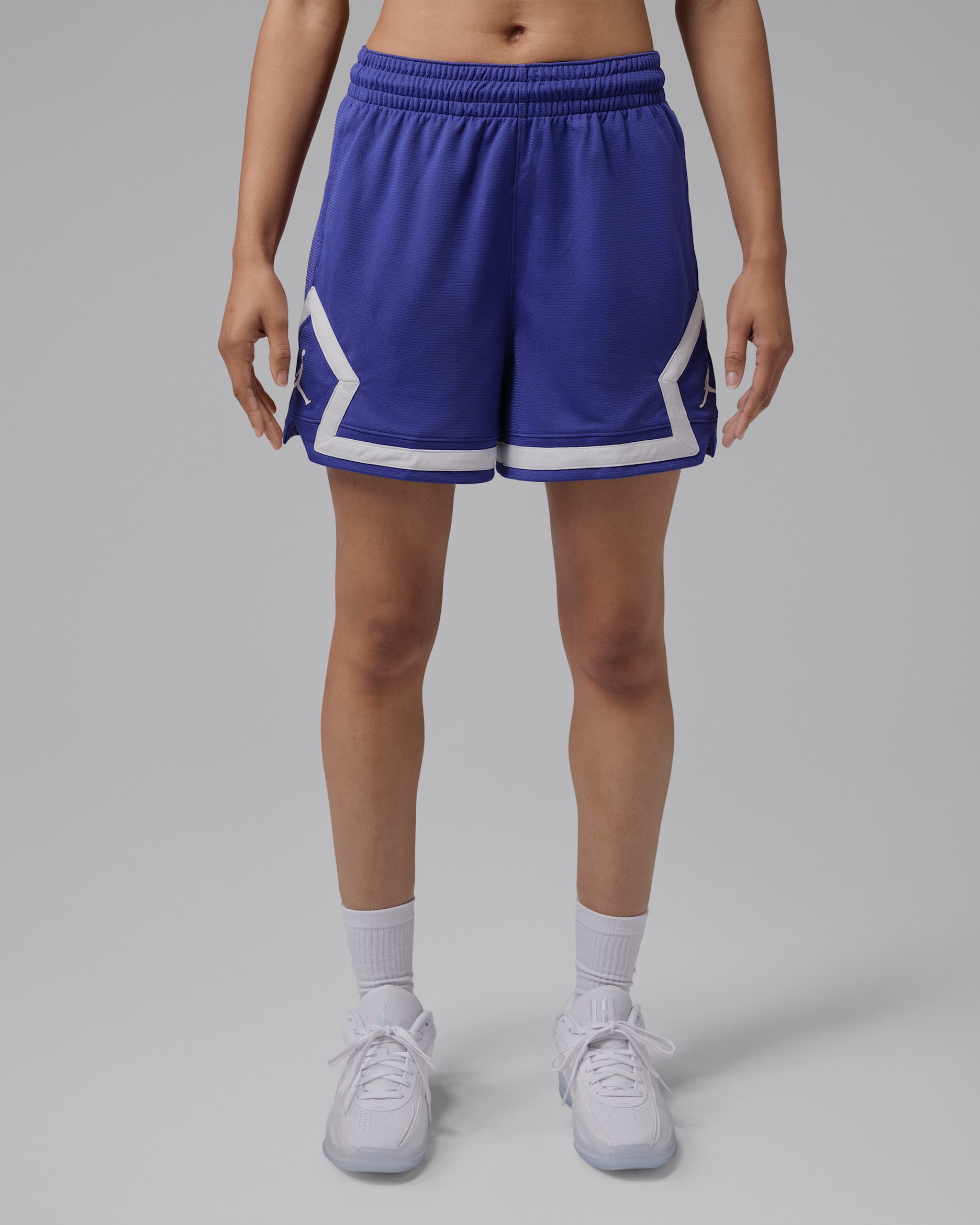 Jordan Sport Women's 4" Diamond Shorts - Light Concord/Light Concord/White/White