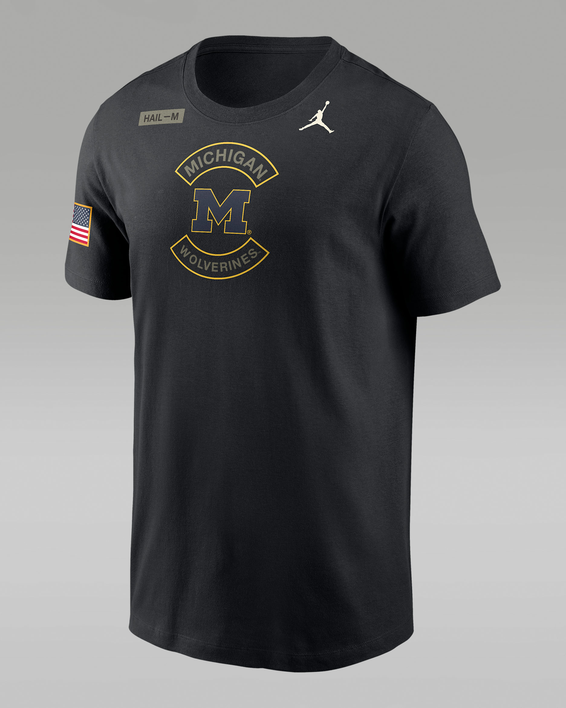 Michigan Military Appreciation Men's Jordan Brand Dri-FIT College T-Shirt - Black