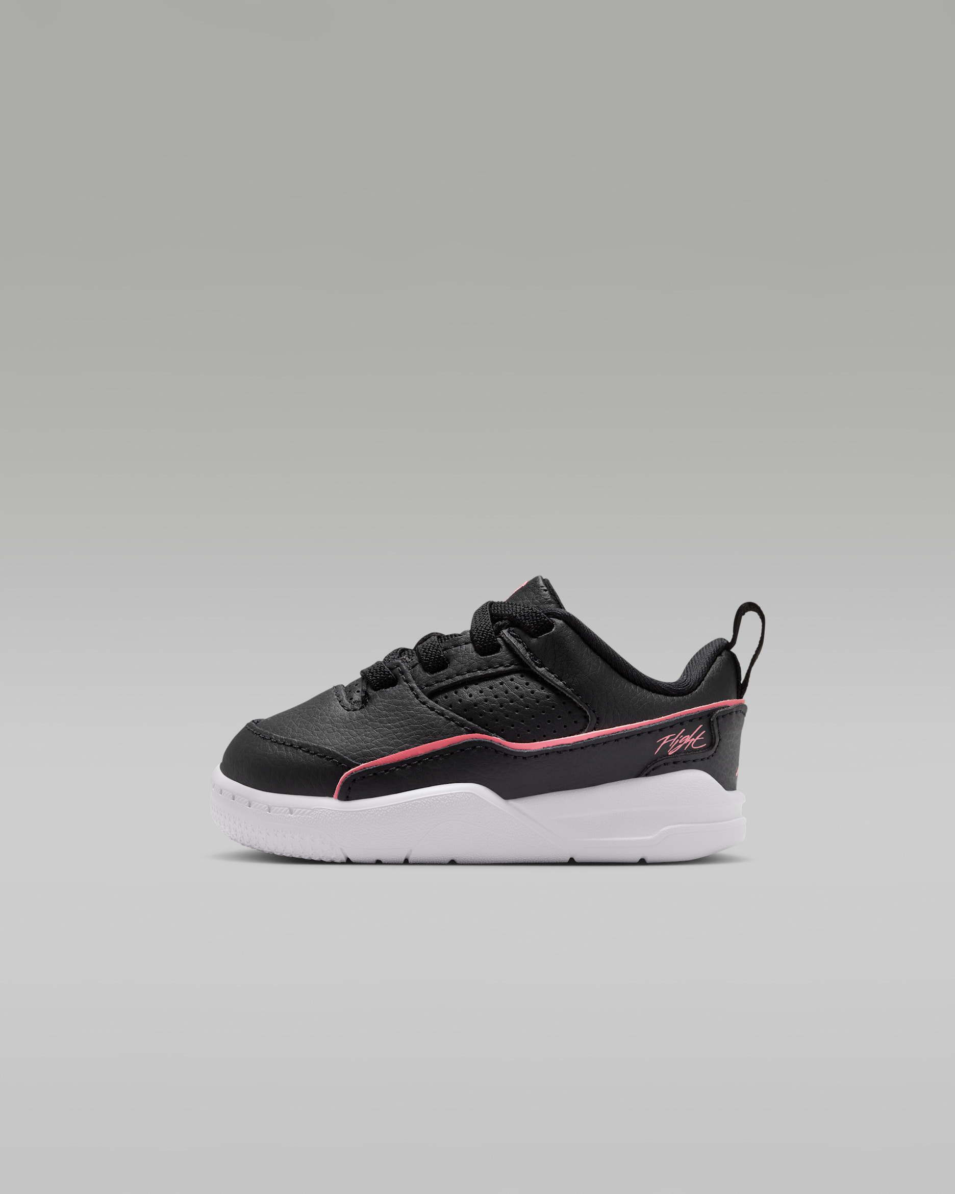 Chaussure Jordan Flight Court pour bébé et tout-petit - Noir/Blanc/Pink Gaze