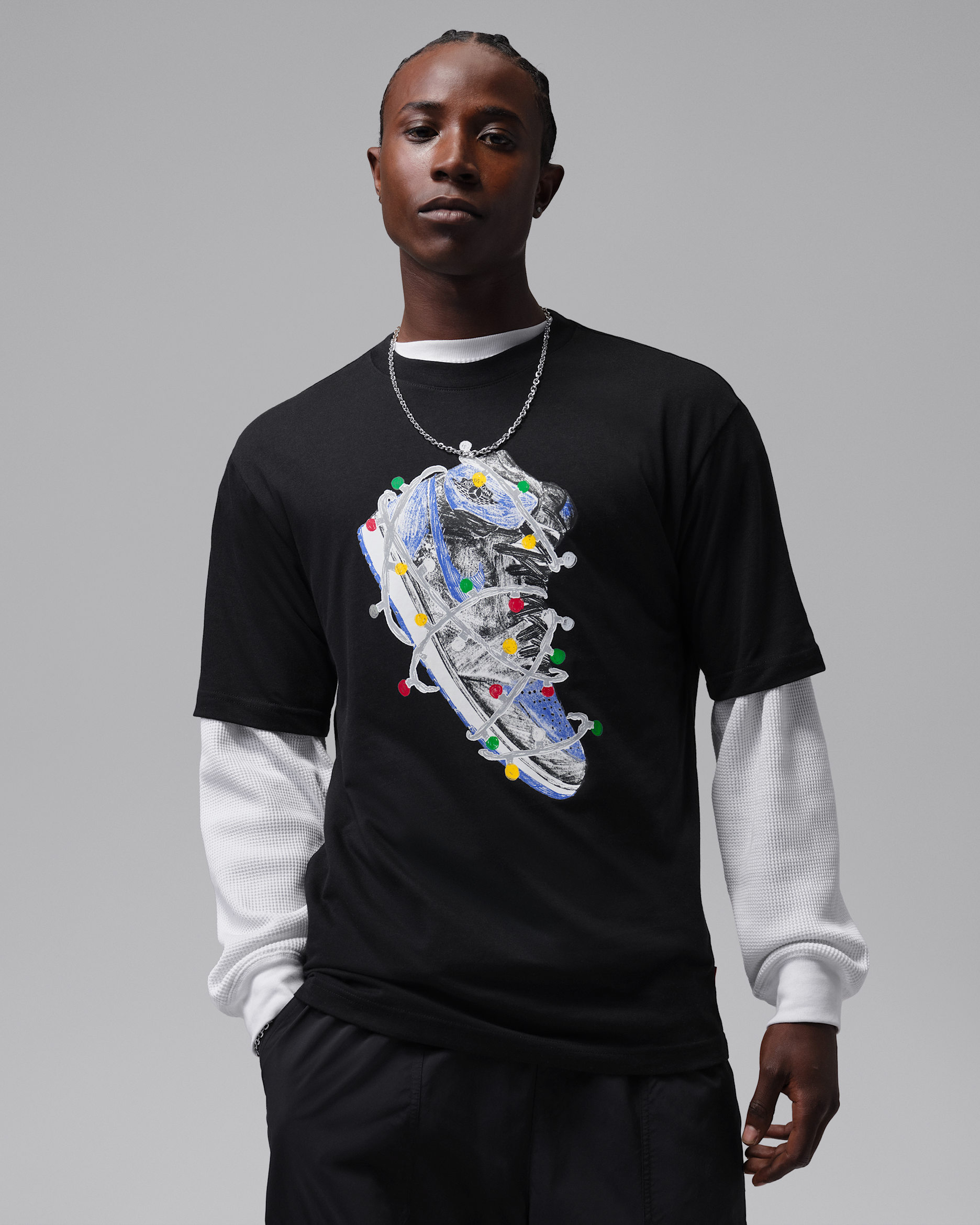 T-shirt Jordan Brooklyn pour homme - Noir/Game Royal