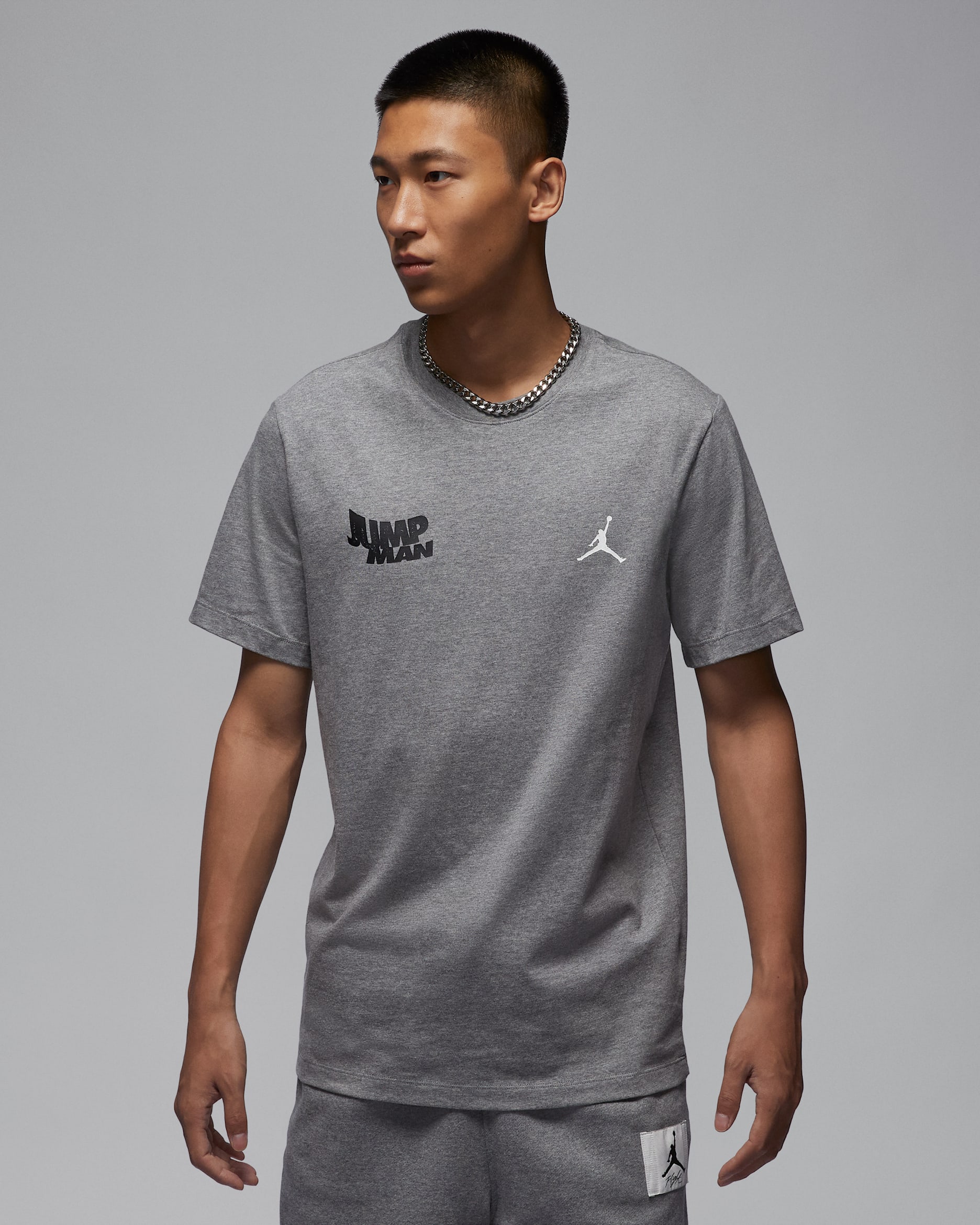 Jordan Brand Men's T-Shirt - Carbon Heather/Black/White