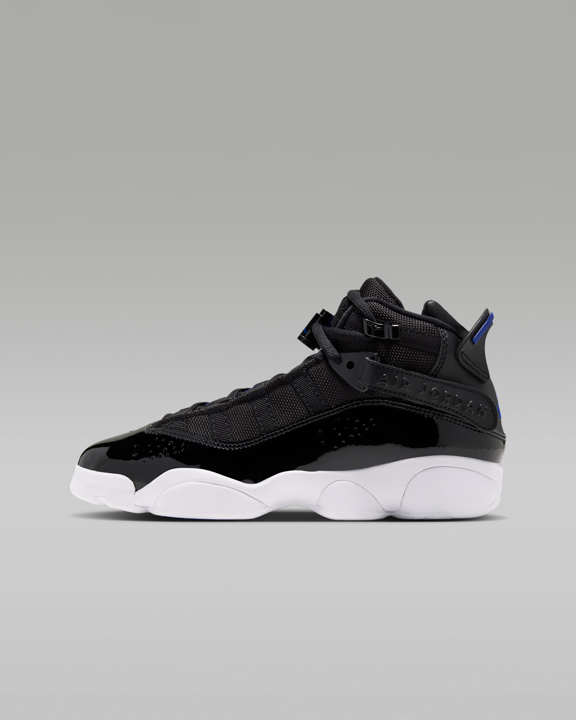 Jordan 6 Rings Big Kids' Shoes - Black/White/Hyper Royal