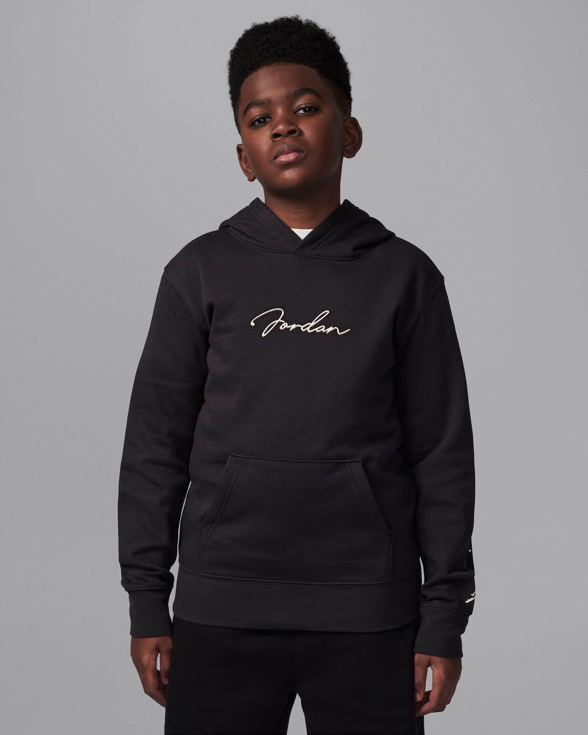 Jordan MVP Big Kids' Fleece Pullover Hoodie - Off Noir