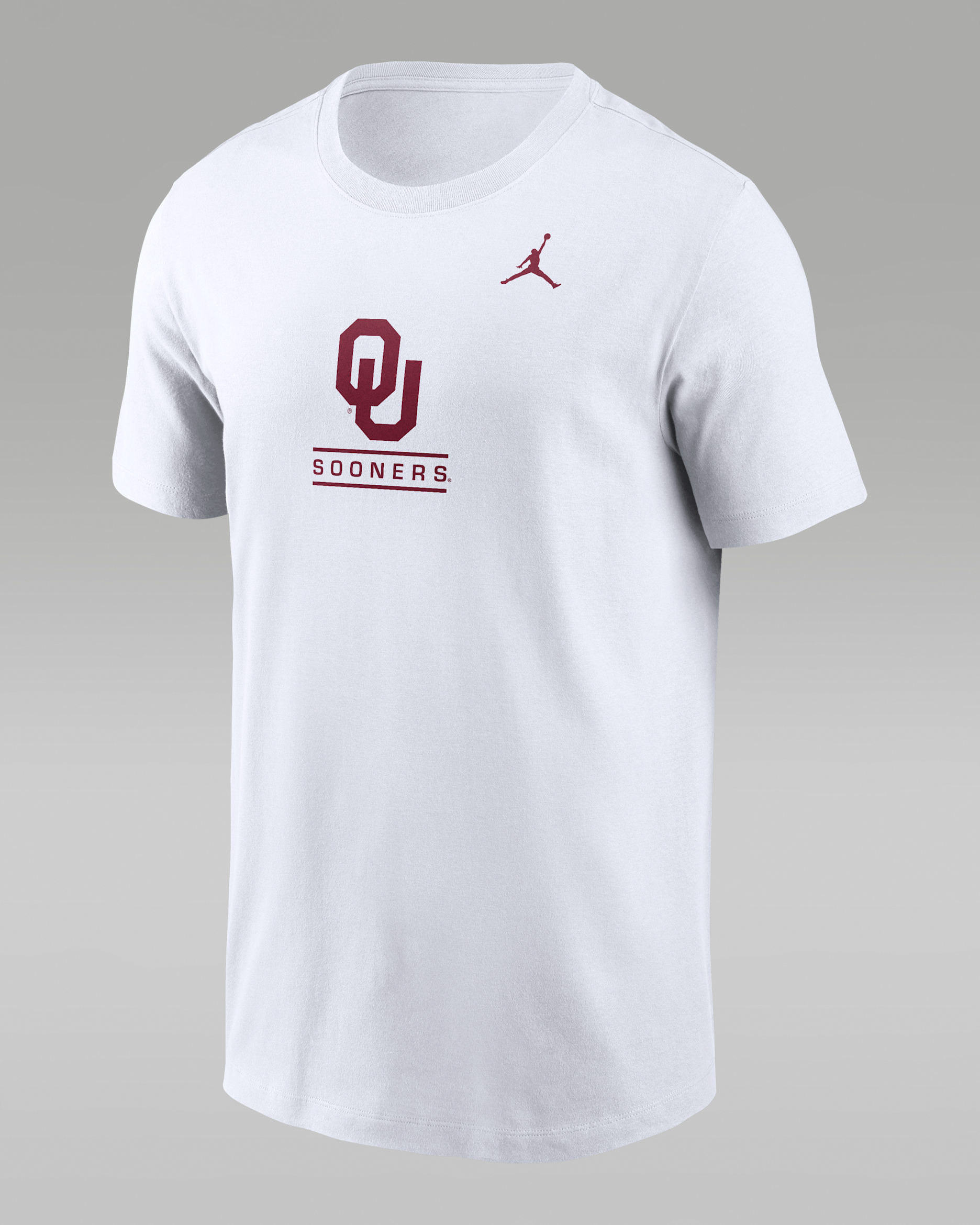 Playera universitaria Jordan para hombre Oklahoma Sooners Primetime Wordmark - Blanco