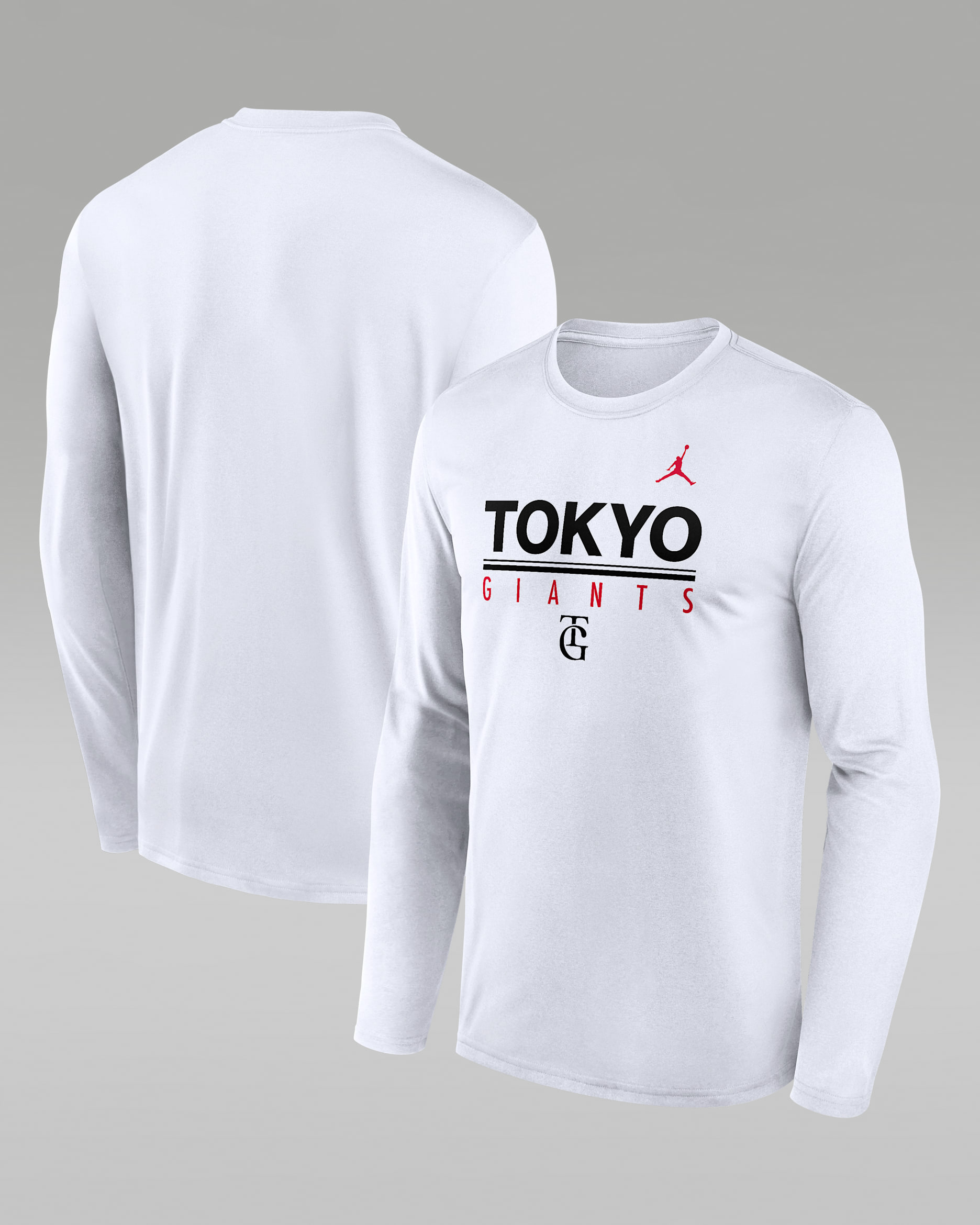 東京 読売ジャイアンツ x ジョーダン エクスクルーシブコレクション メンズ ロングスリーブ Tシャツ - ホワイト
