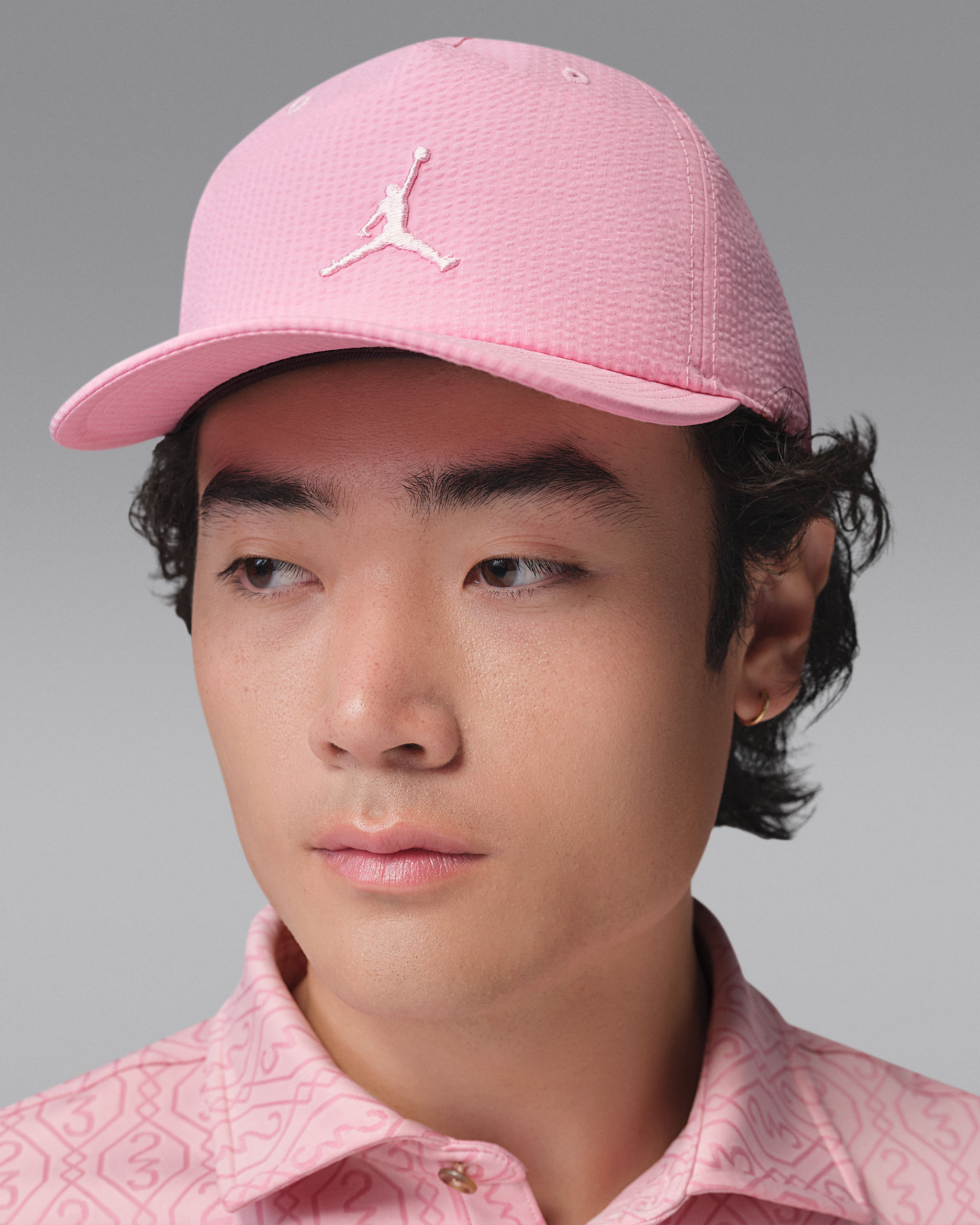 ジョーダン プロ Dri-FIT アンストラクチャード フラットブリム ゴルフキャップ - ミディアムソフトピンク/ミディアムソフトピンク