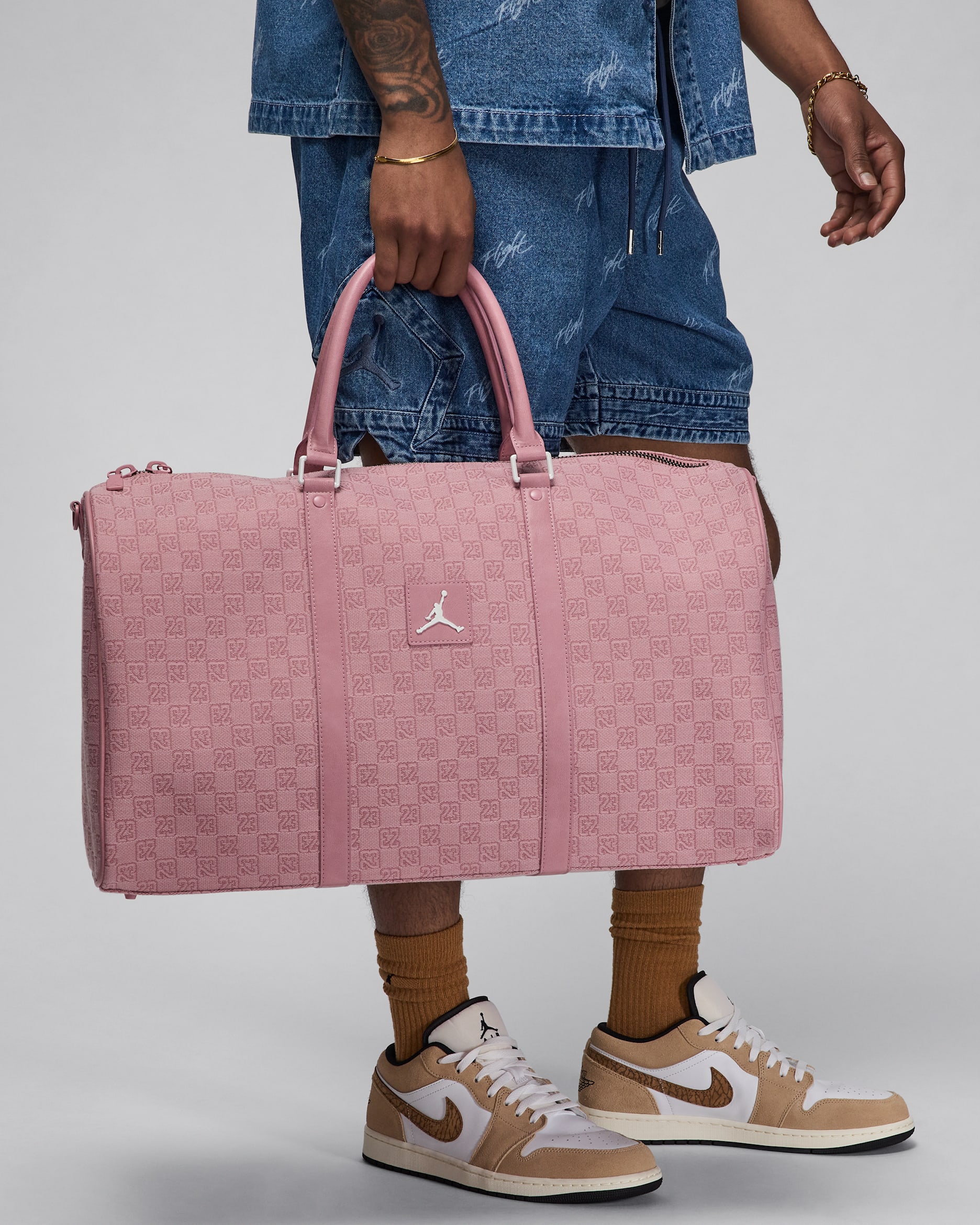 Jordan Monogram Duffle Bag (40L) - Pink Glaze