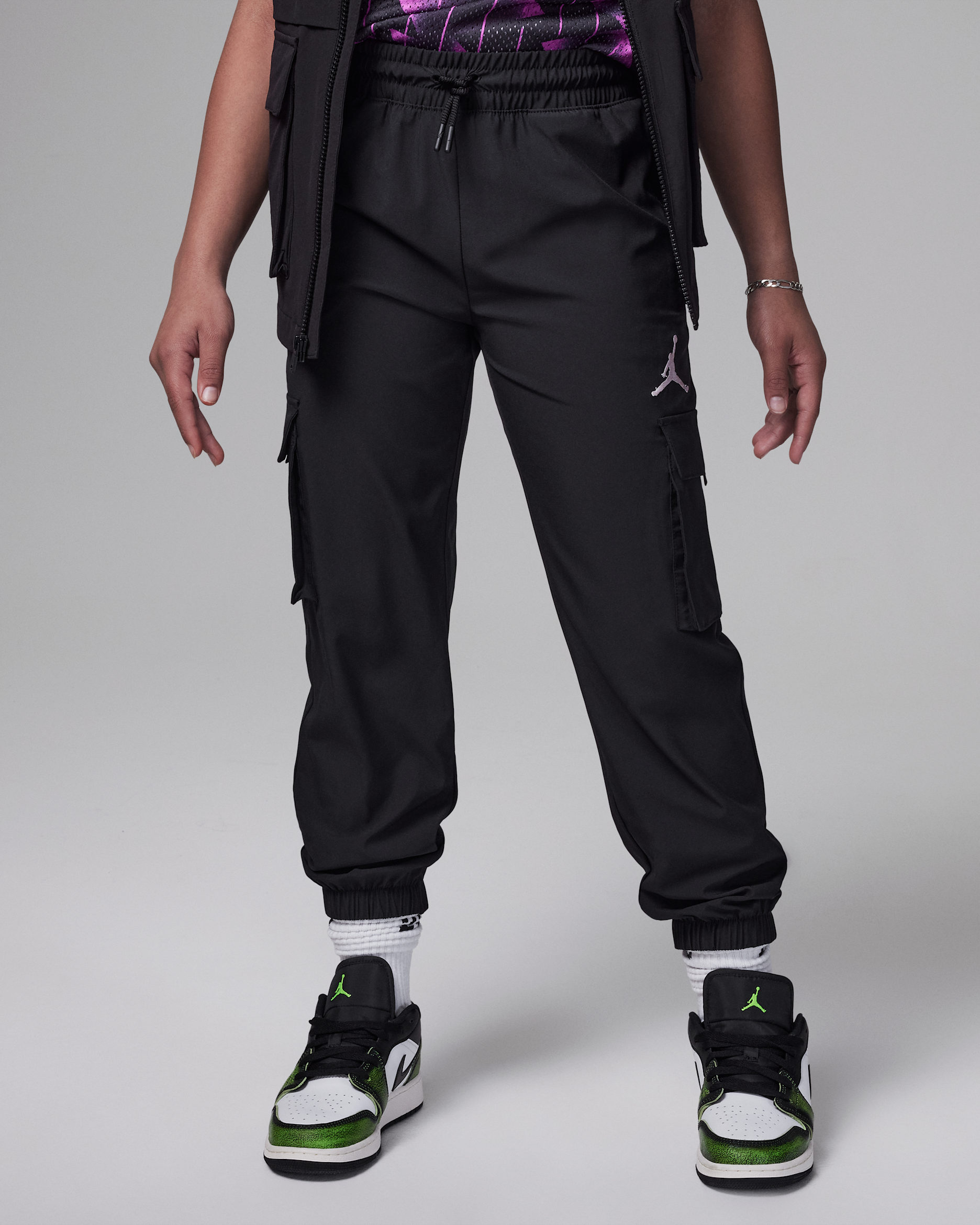 Jordan Big Kids' Post Up Cargo Pants - Black