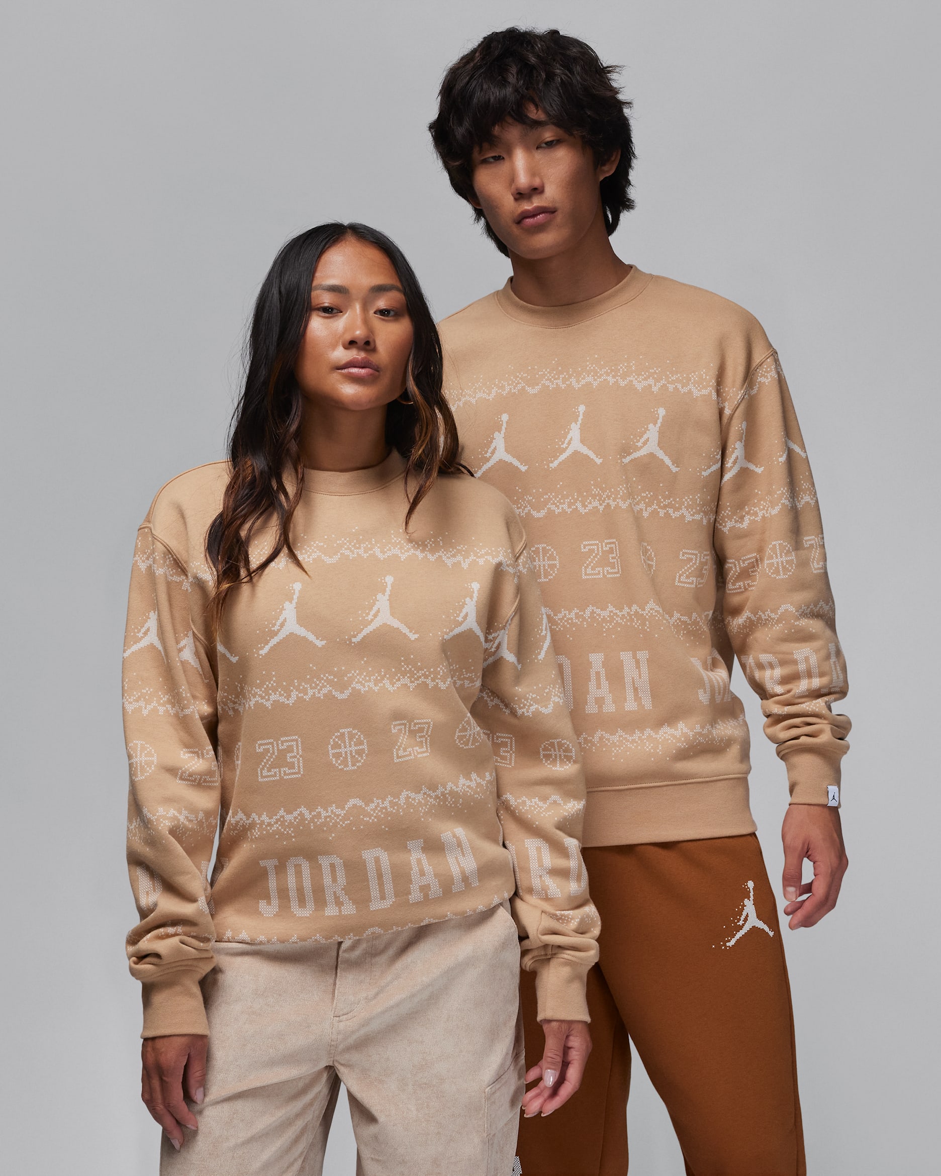 Jordan Essentials Festive Fleece Crew - Hemp