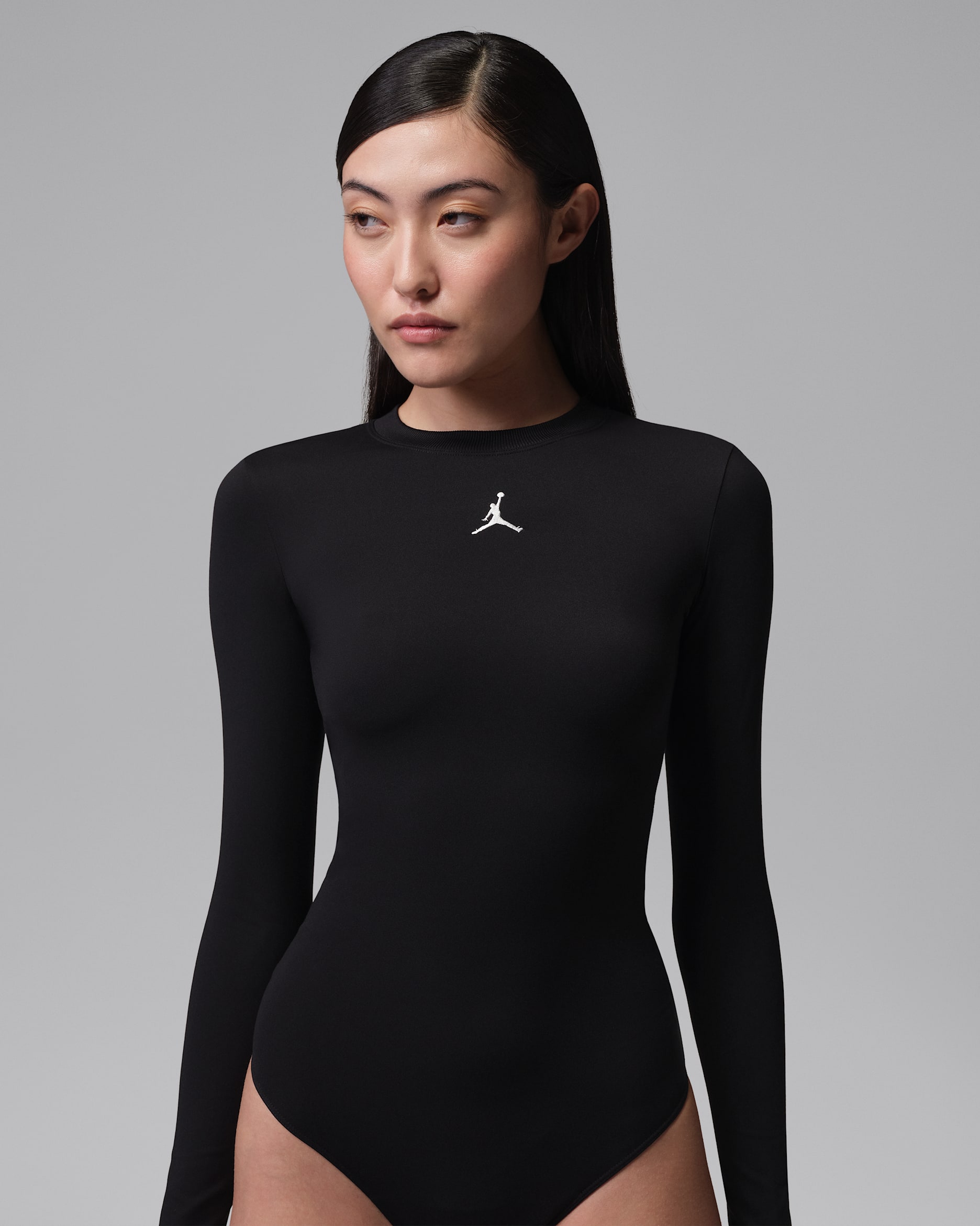 조던 브루클린 에센셜 여성 바디수트 - 블랙/화이트