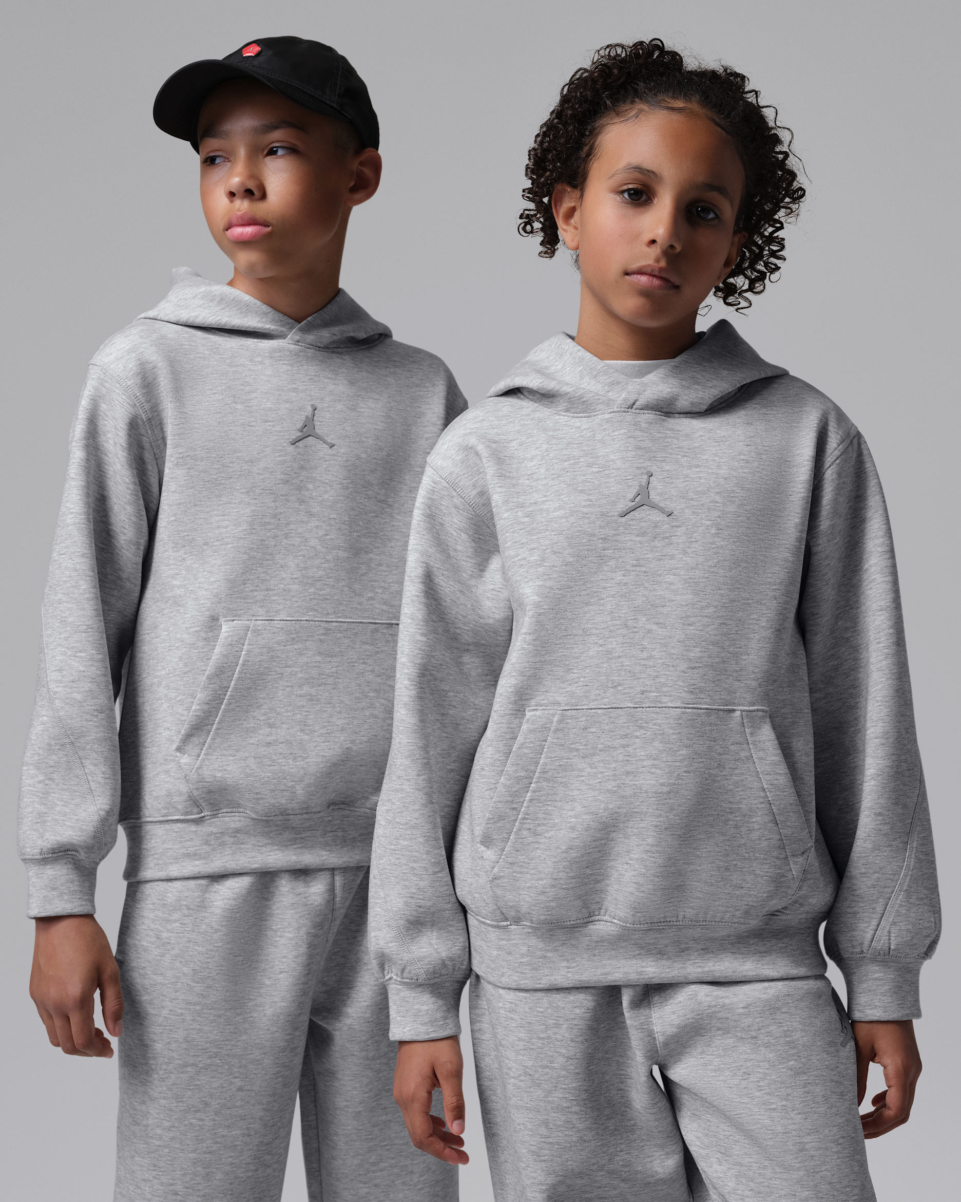 Jordan Sport Older Kids' Therma-FIT Pullover Hoodie - Light Grey Heather