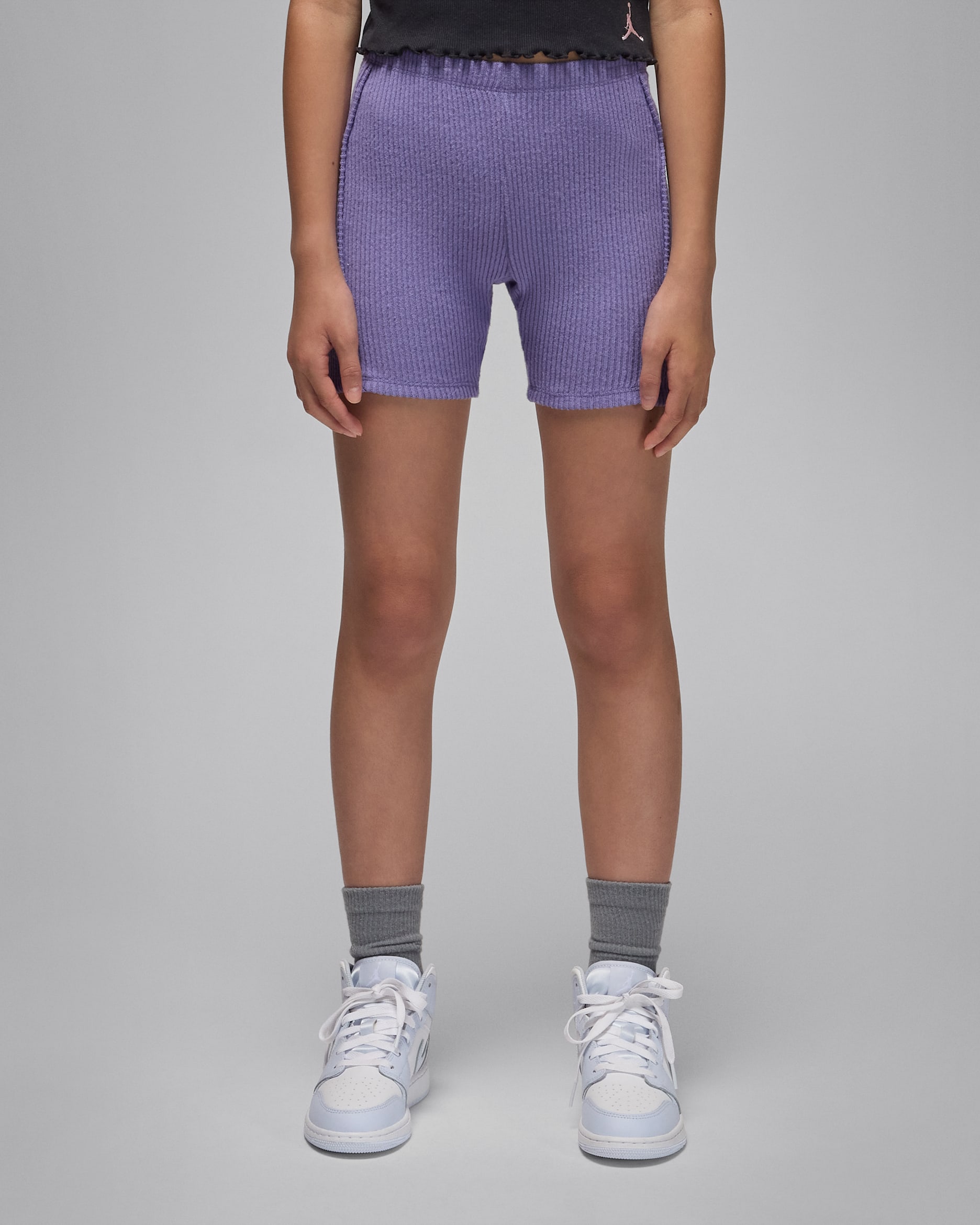 Jordan Older Kids' Ribbed Bike Shorts - Dusty Amethyst