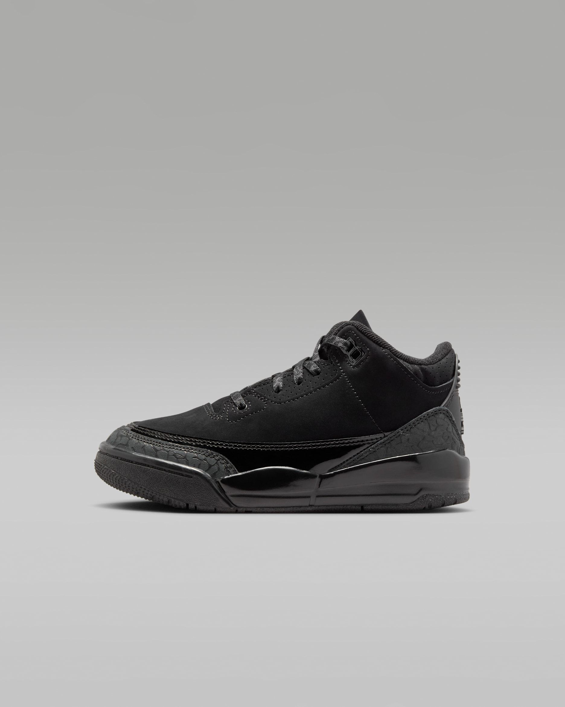 Tenis para niños de preescolar Jordan 3 Retro - Negro/Blanco/Carbón oscuro
