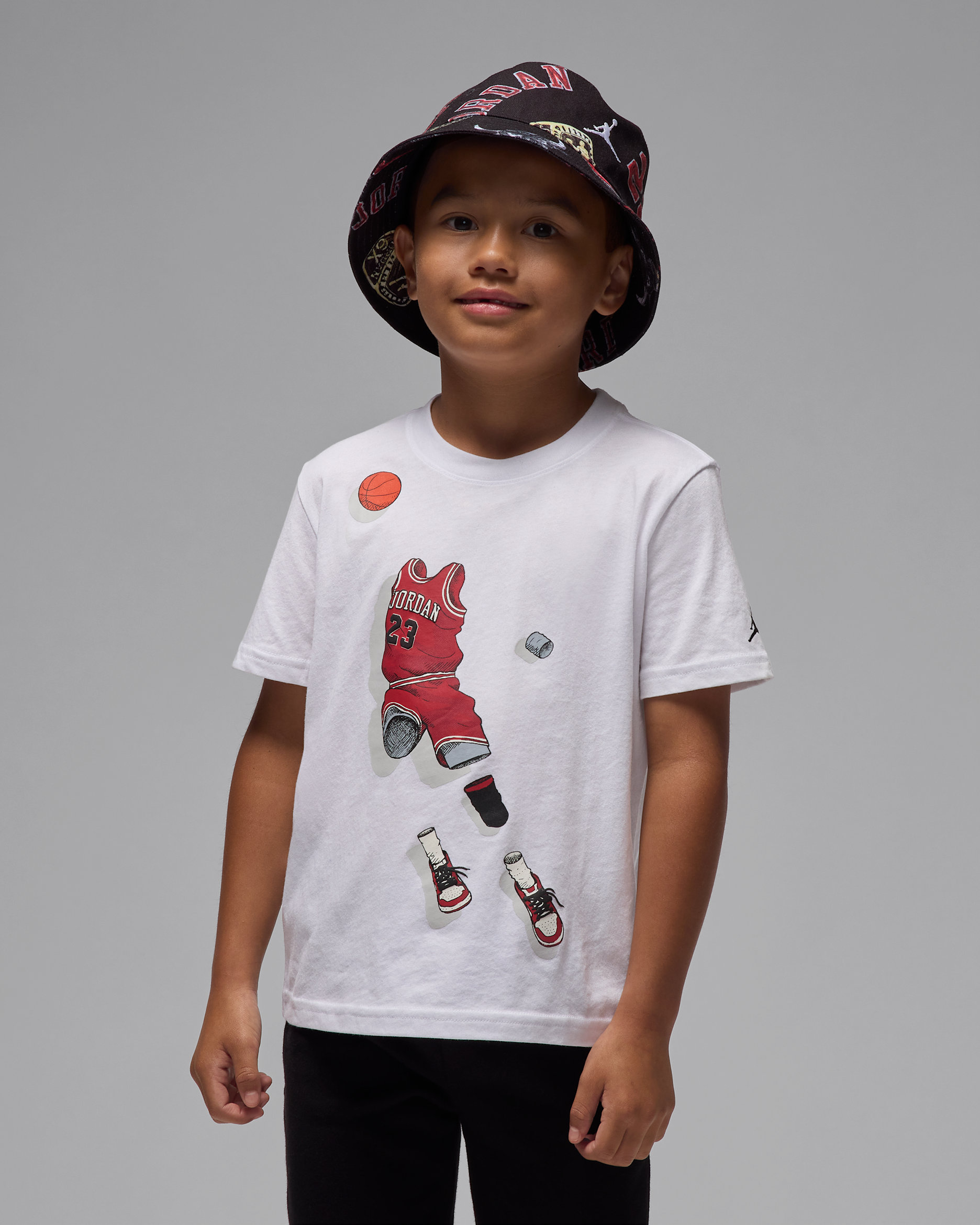 Playera Ghostman para niños talla pequeña Jordan - Blanco