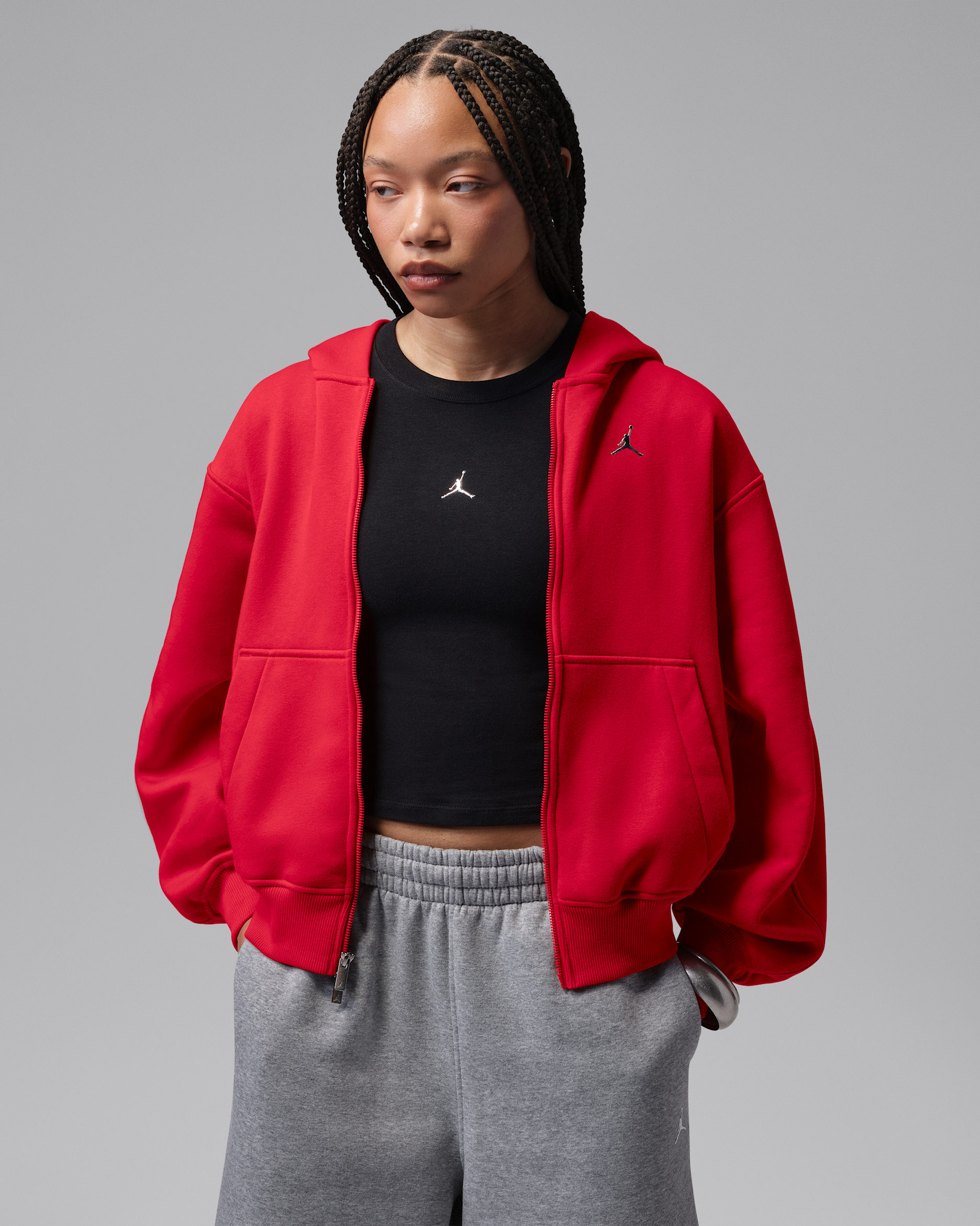 Jordan Brooklyn Women's Full-Zip Hoodie - Gym Red