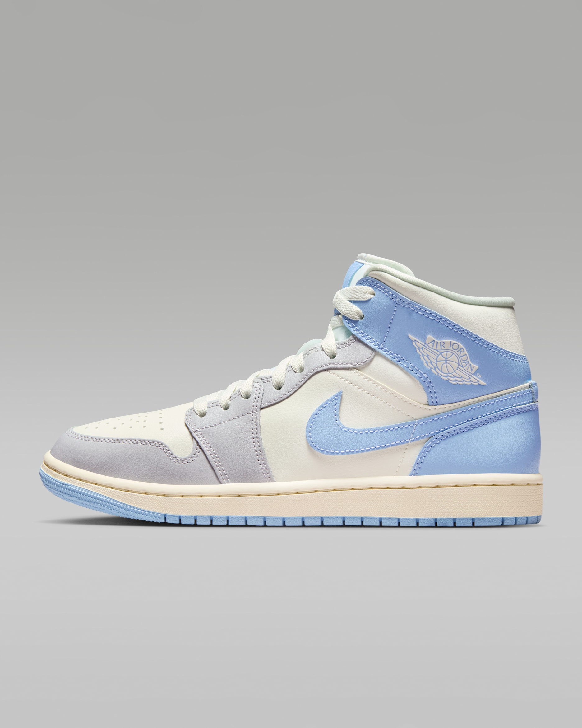 Air Jordan 1 Mid Women's Shoes - Psychic Blue/Sail/Coconut Milk/Neutral Grey