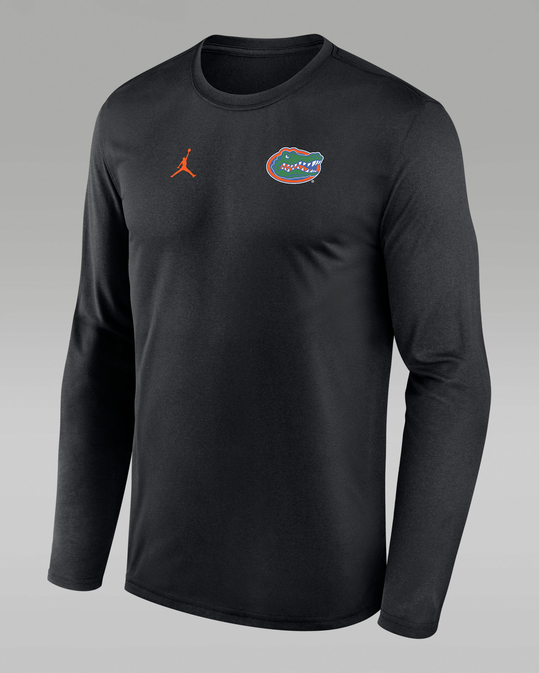 Playera universitaria de manga larga marca Jordan Dri-FIT para hombre Florida Sideline Legend Small Logo - Negro