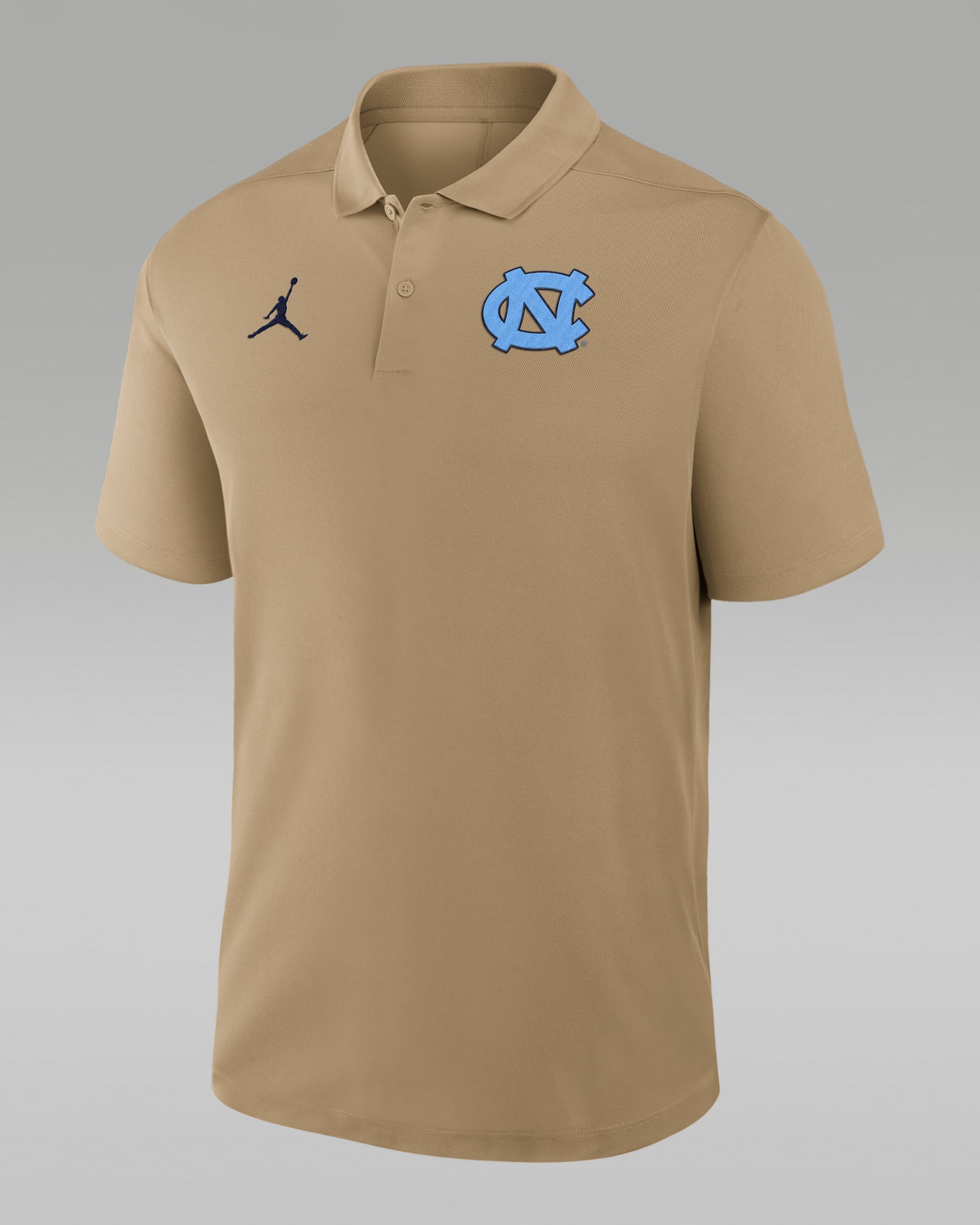 North Carolina Primetime Victory Primary Logo Men's Nike Dri-FIT College Polo - Tan/Beige