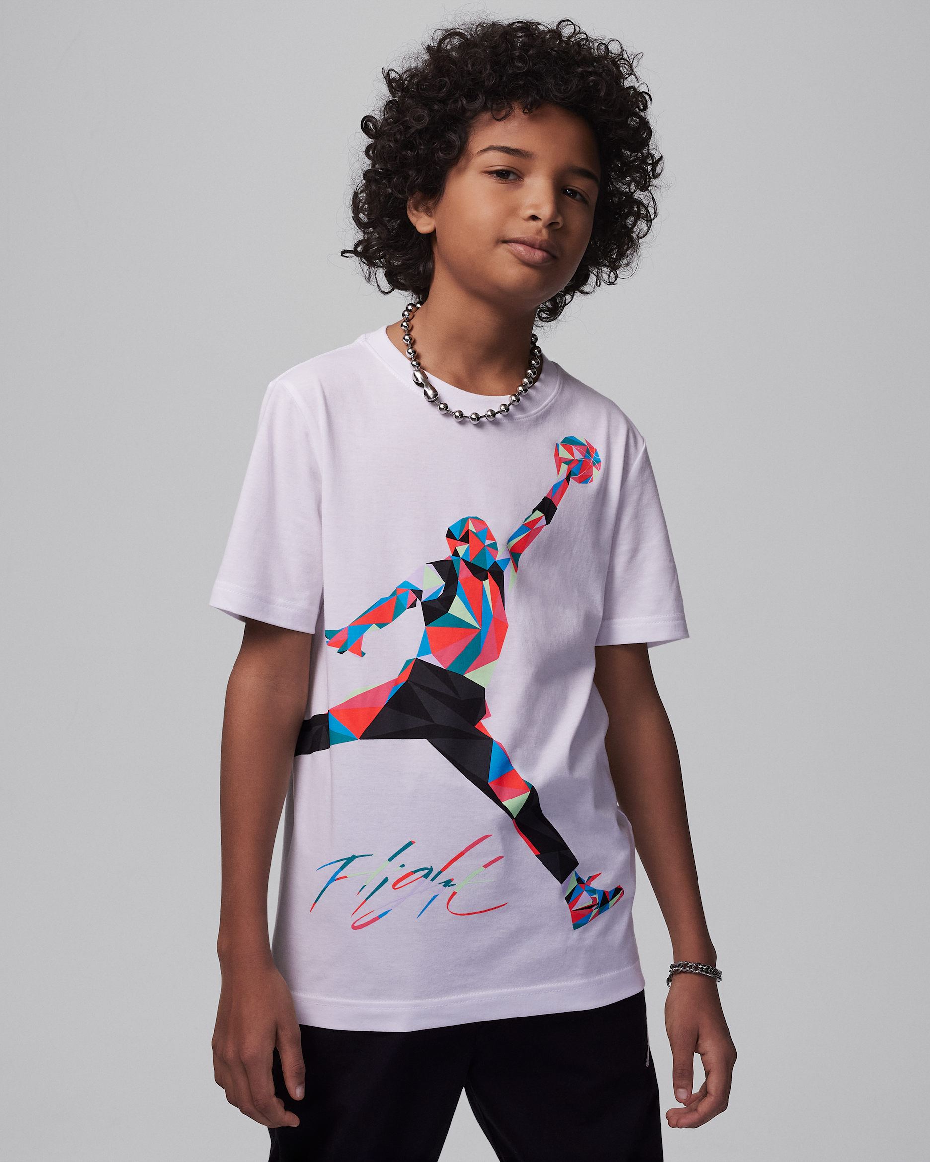 Playera con gráfico para niños talla grande Jordan Jumpman Heirloom - Blanco